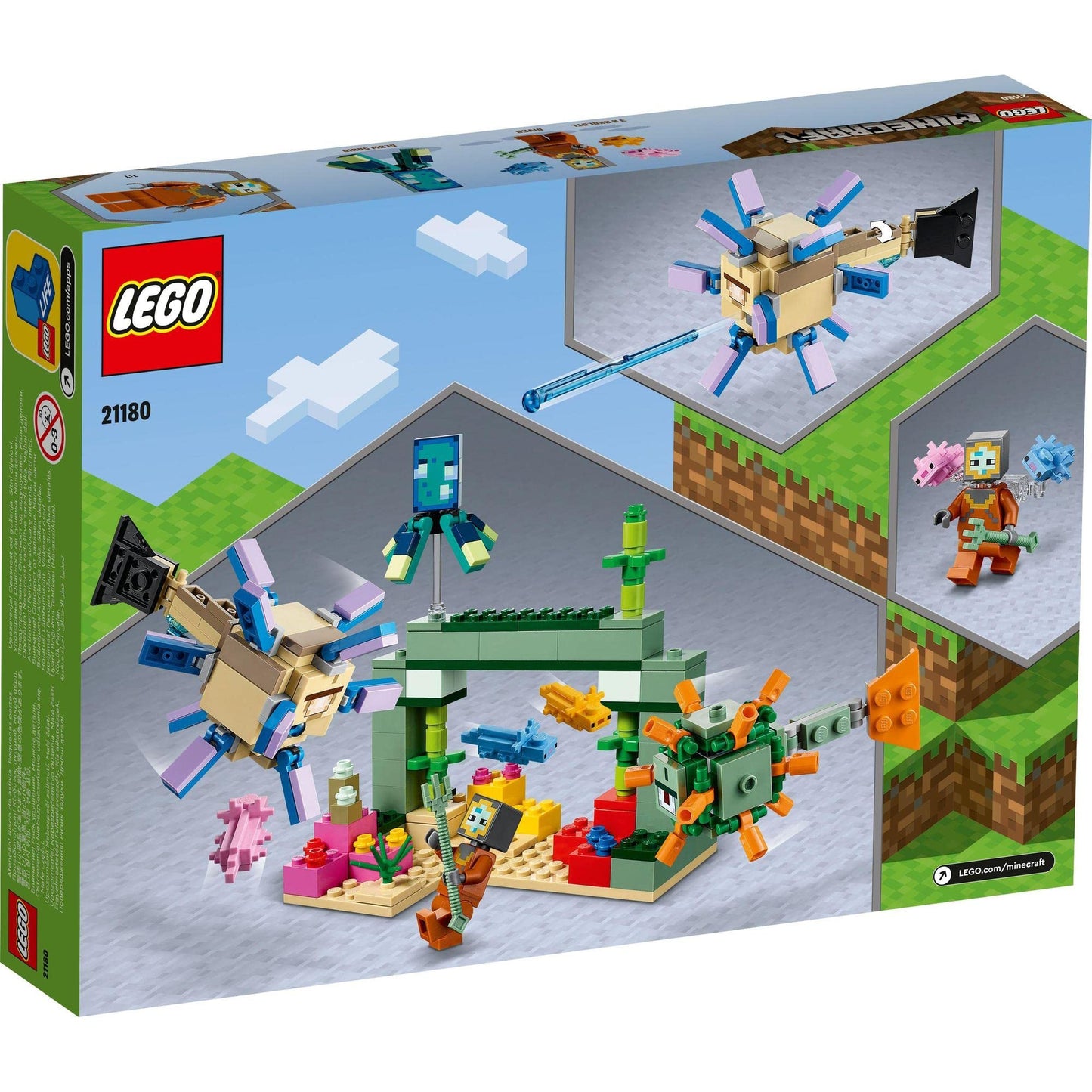 LEGO Minecraft The Guardian Battle Building Kit 21180 Amazon