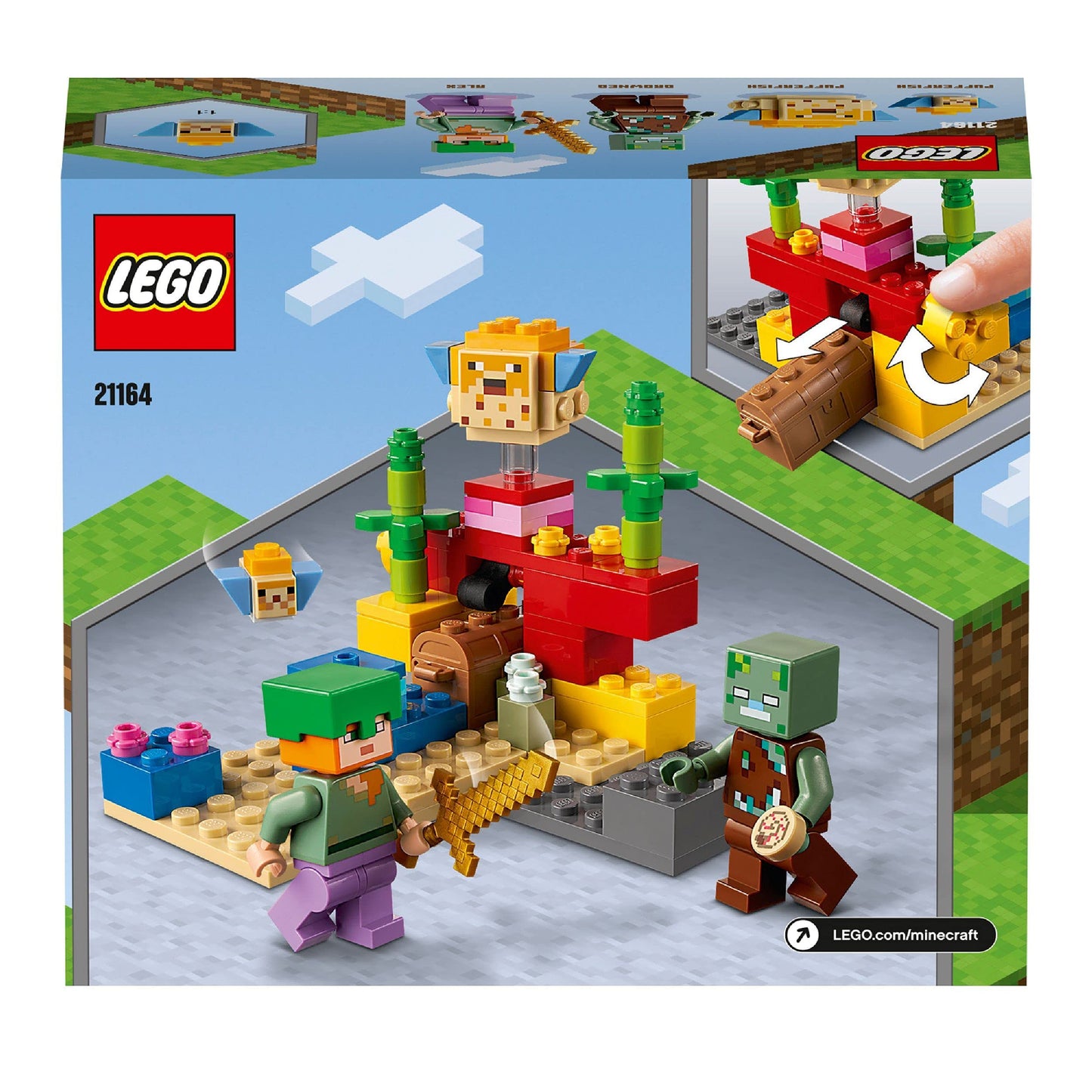 LEGO Minecraft The Coral Reef 21164 Building Kit Amazon