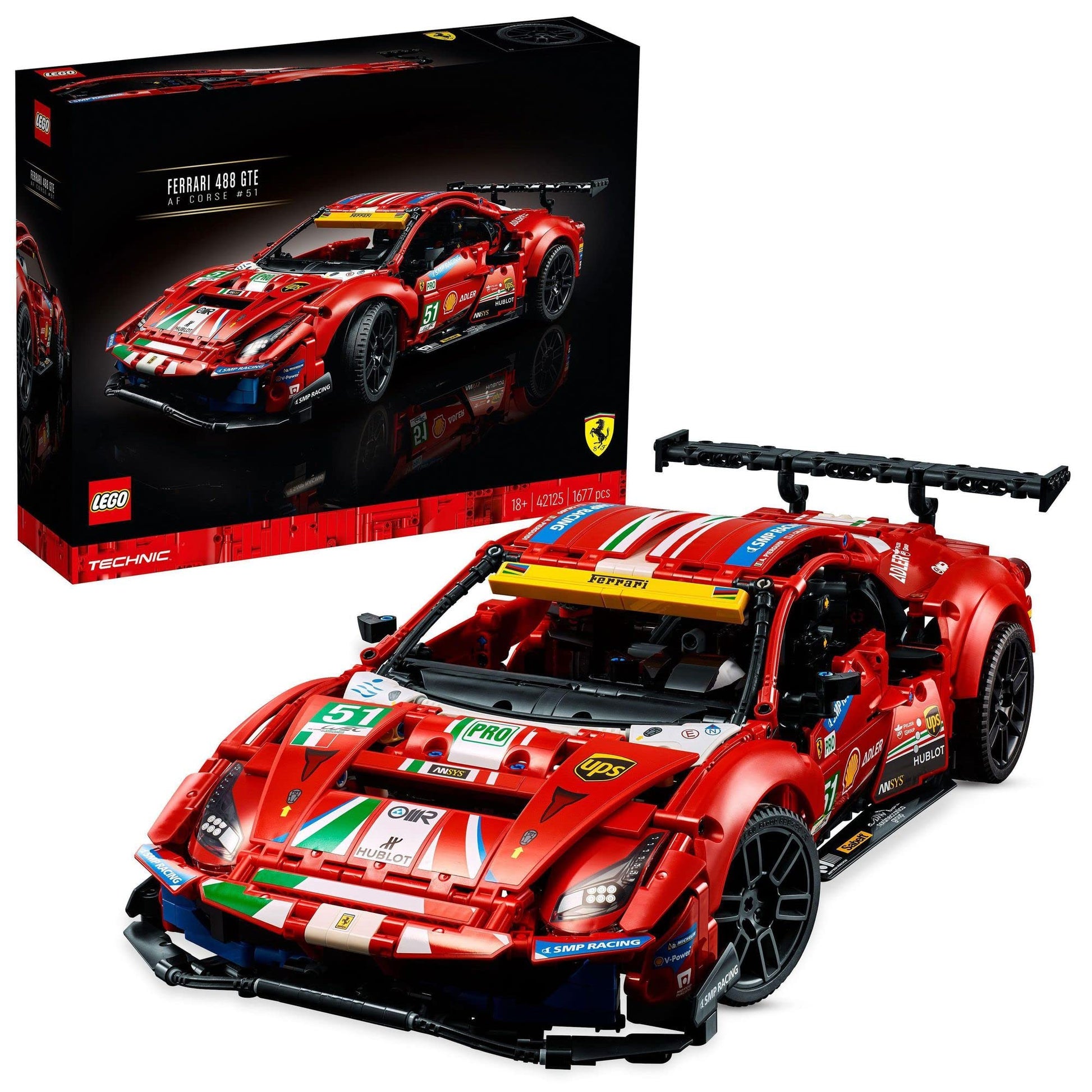 LEGO 42125 Technic Ferrari 488 GTE AF Corse 51 Super Sports Car Amazon
