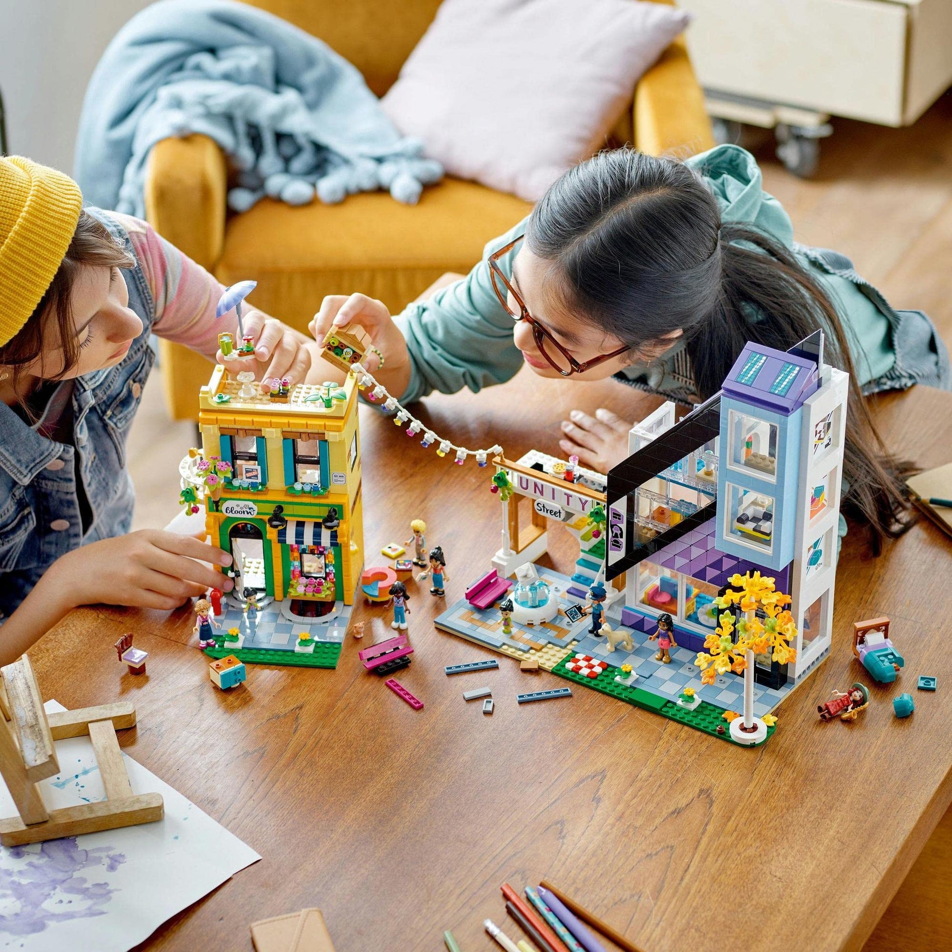 LEGO Friends Downtown Flower and Design Stores 41732 Building Toy Amazon