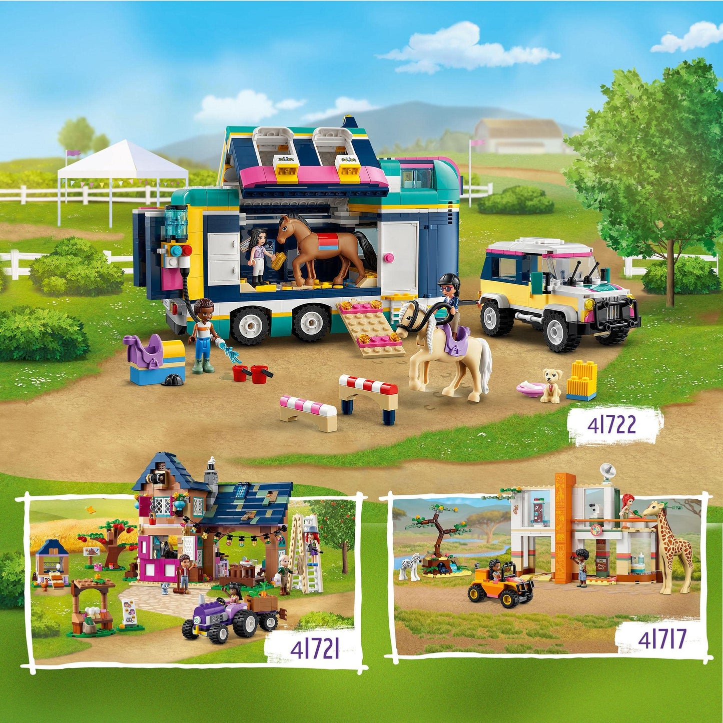 LEGO Friends Horse Show Trailer with 2 Toy Horses 41722 Amazon