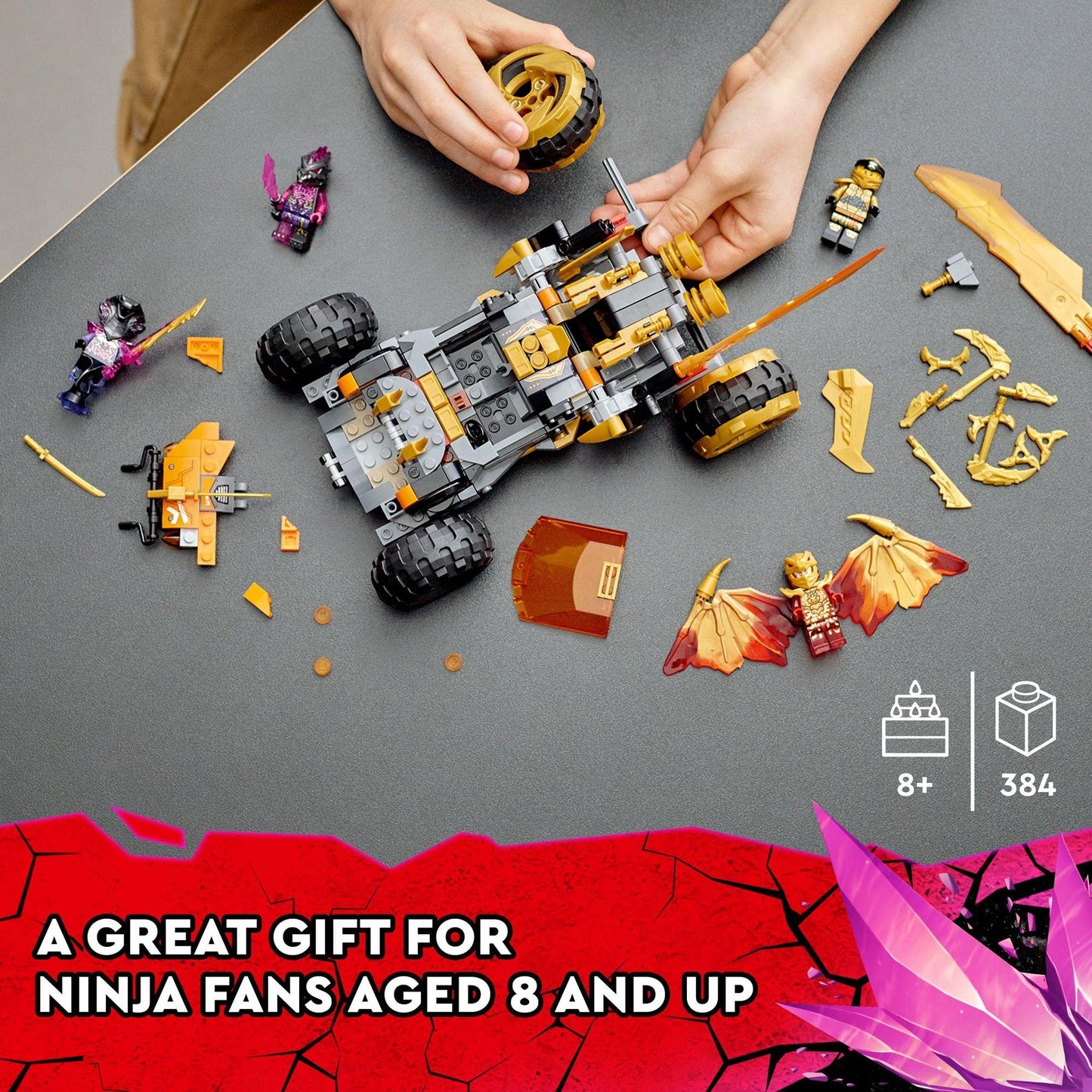 LEGO NINJAGO Cole’s Dragon Cruiser Building Kit; Playset for Ages 8+ Featuring a Ninja Car Toy 71769 Amazon