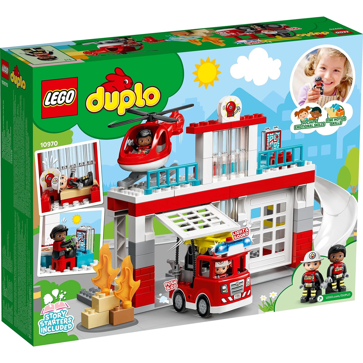 LEGO DUPLO Fire Station & Helicopter Playset 10970 Amazon