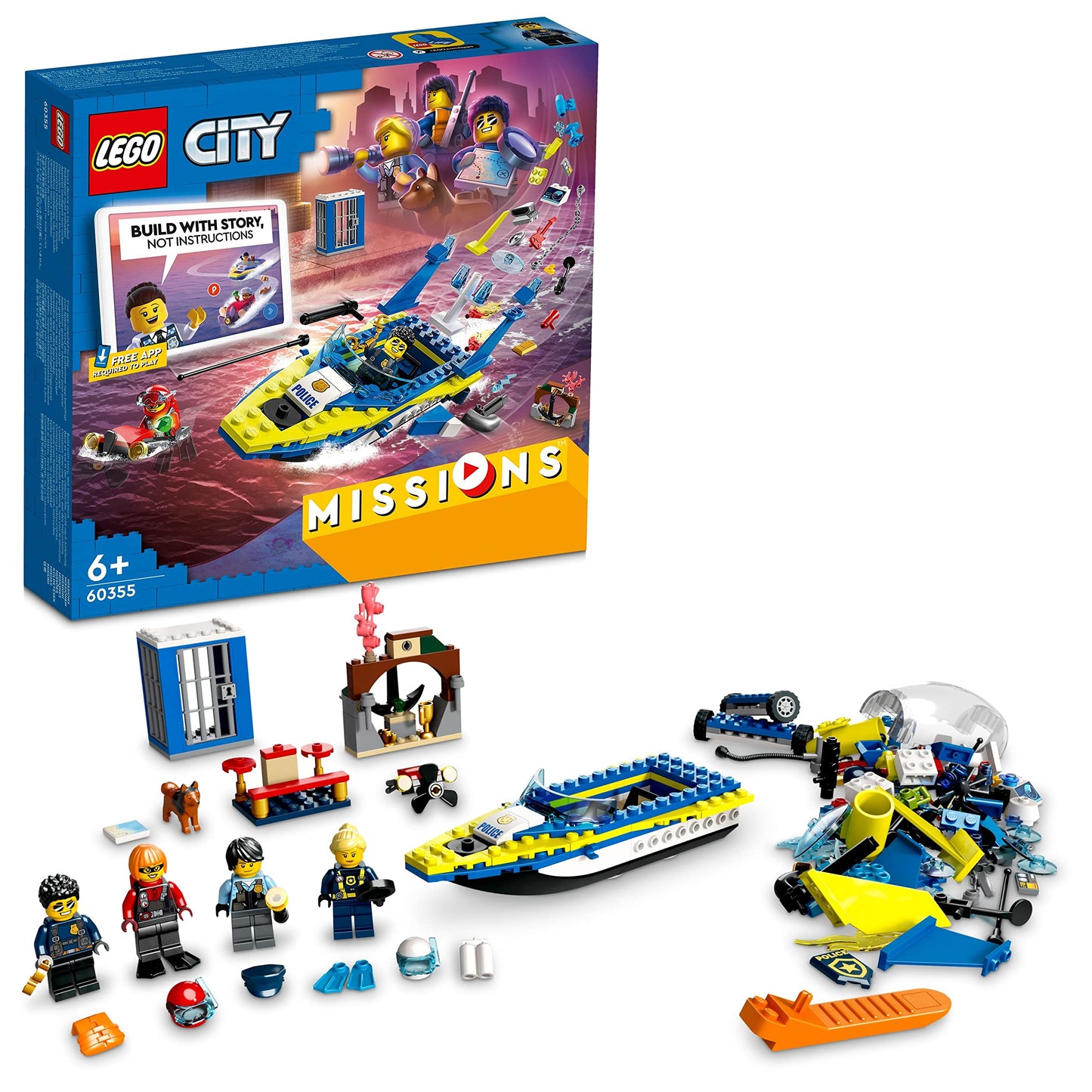LEGO City Water Police Detective Missions, Interactive Digital Adventure Building 60355 Amazon