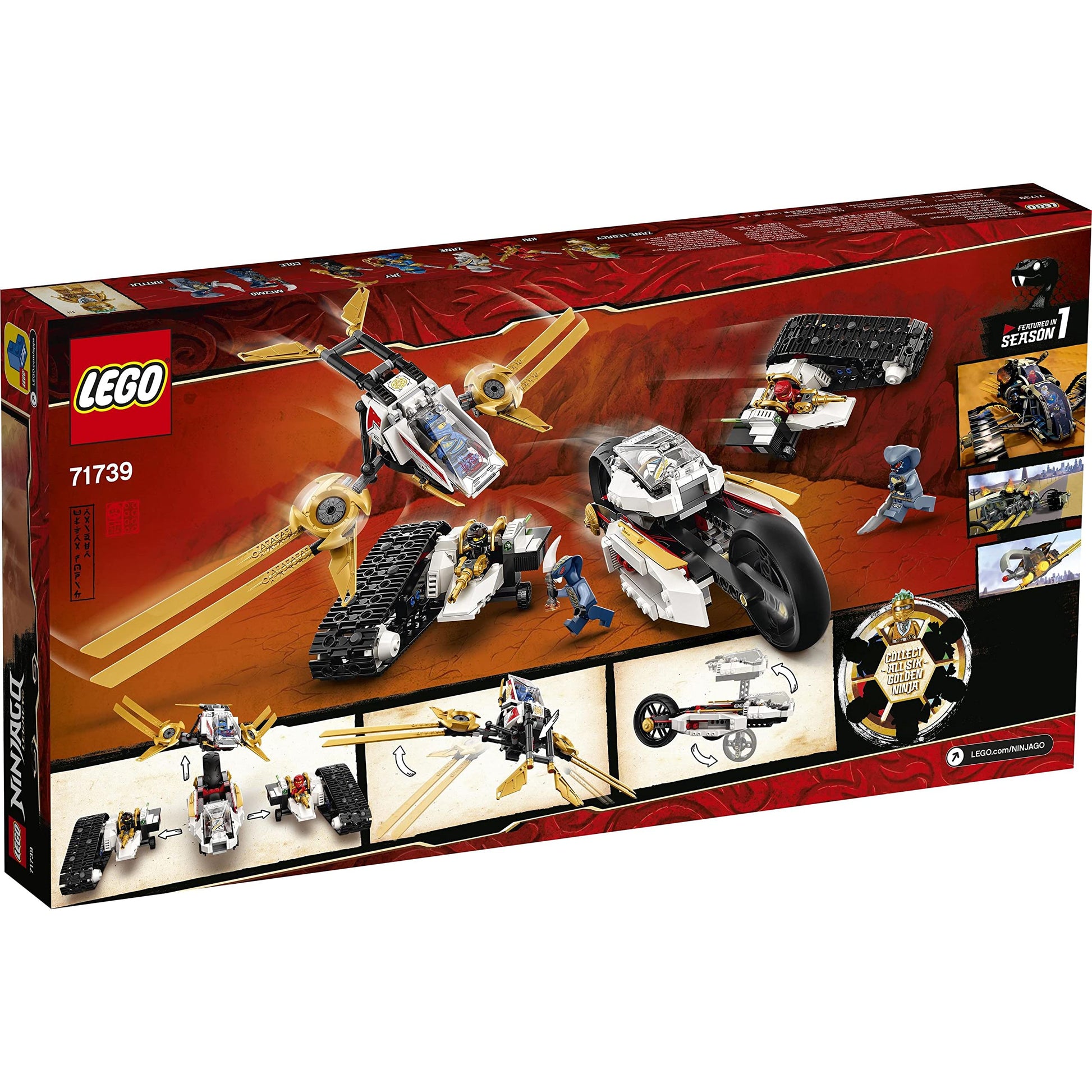 LEGO 71739 NINJAGO Legacy Ultra Sonic Raider 4in1 Vehicle Building Set Amazon