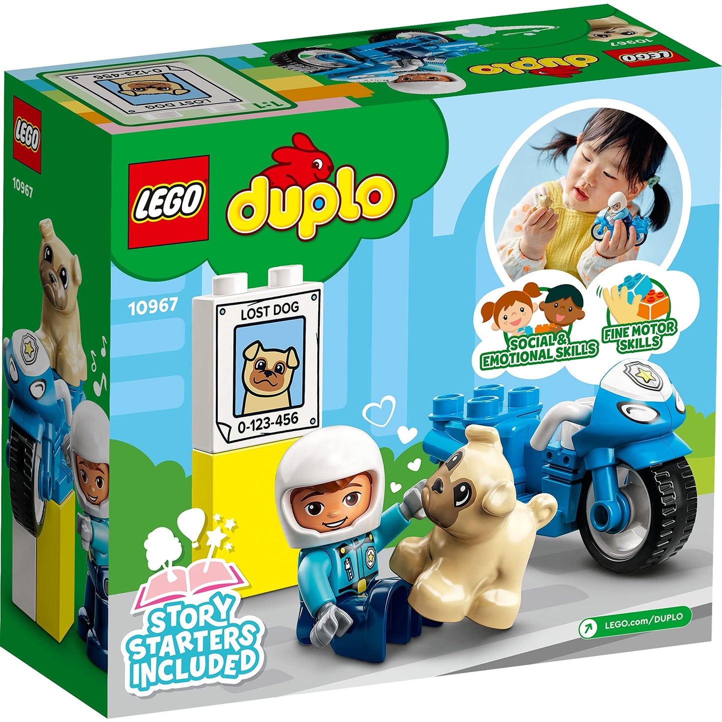 LEGO® DUPLO® Town Rescue Police Motorcycle 10967 Building Toy Amazon