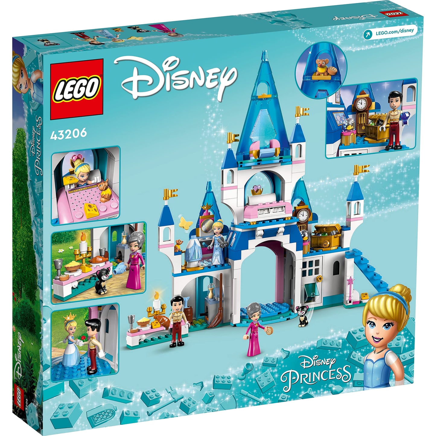 LEGO Disney Cinderella and Prince Charming’s Castle Building Kit Amazon