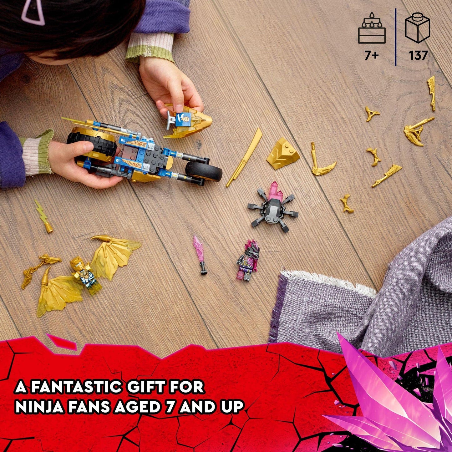 LEGO NINJAGO Jay’s Golden Dragon Motorbike Building Kit 71768 Amazon