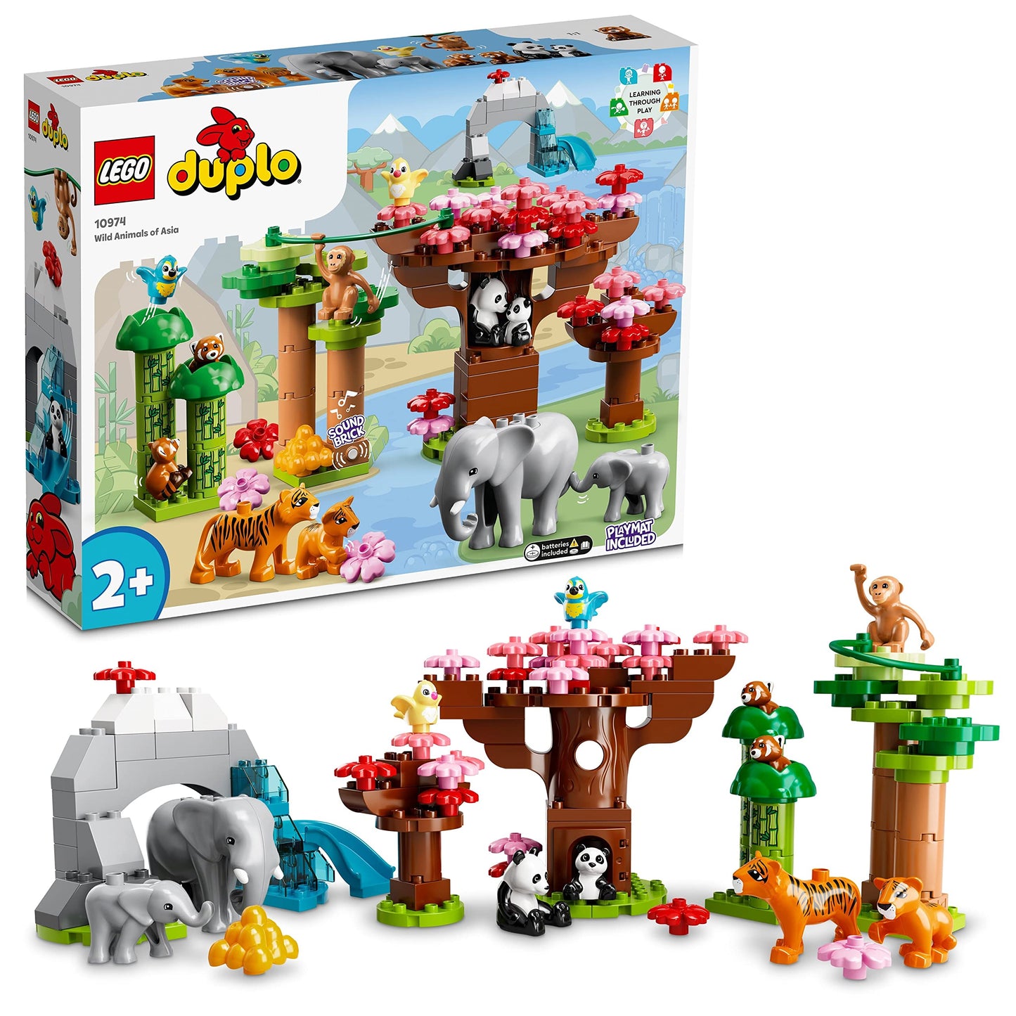 LEGO DUPLO Wild Animals of Asia with Panda & Elephant Baby Animal Toy Amazon
