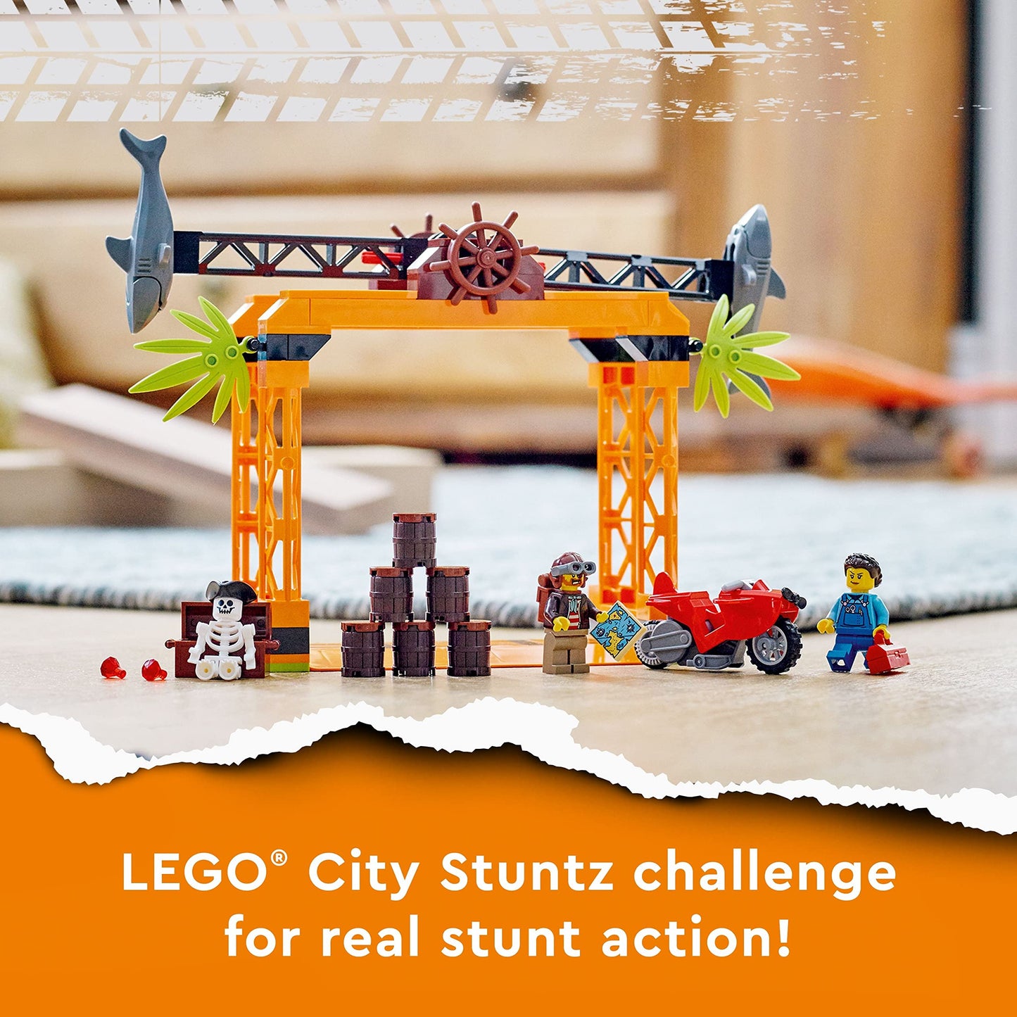 LEGO City Stuntz The Shark Attack Stunt Challenge Adventure Series Toy Amazon