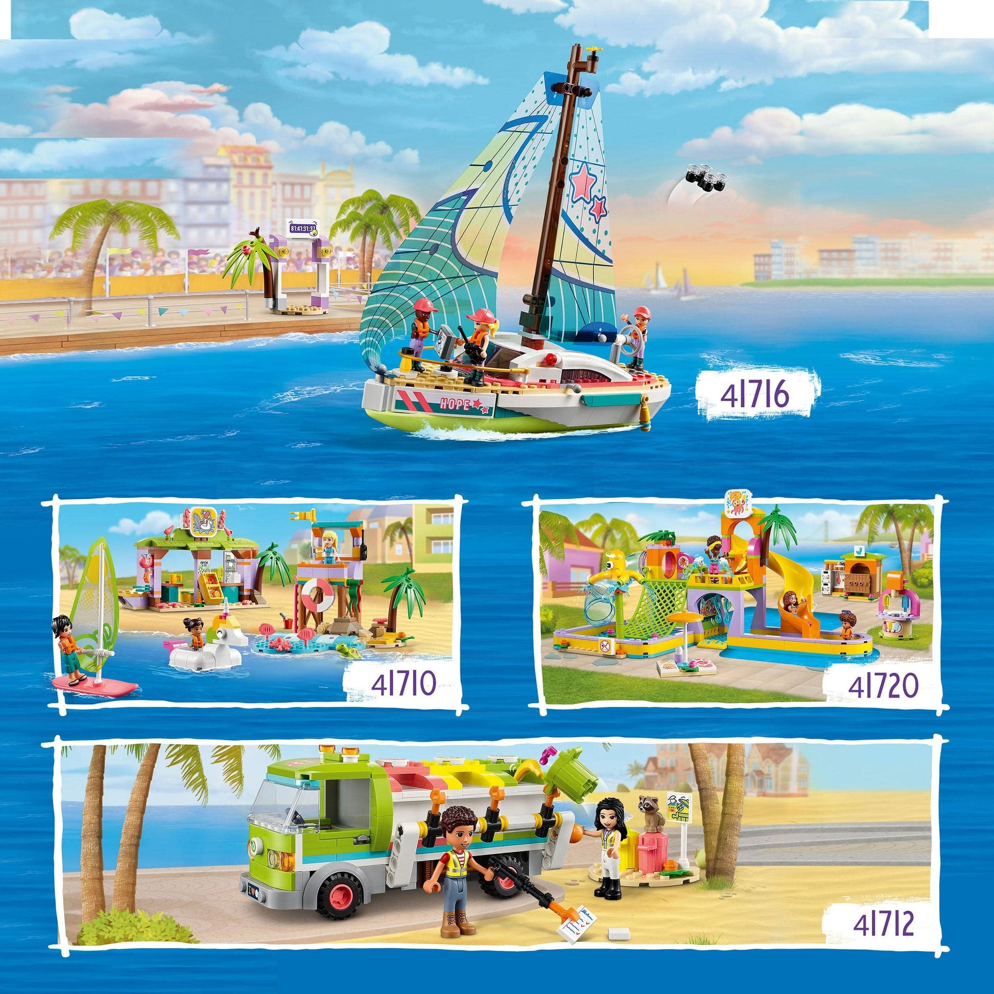 LEGO Friends Water Park Set with Swimming Pool and Slides 41720 Amazon