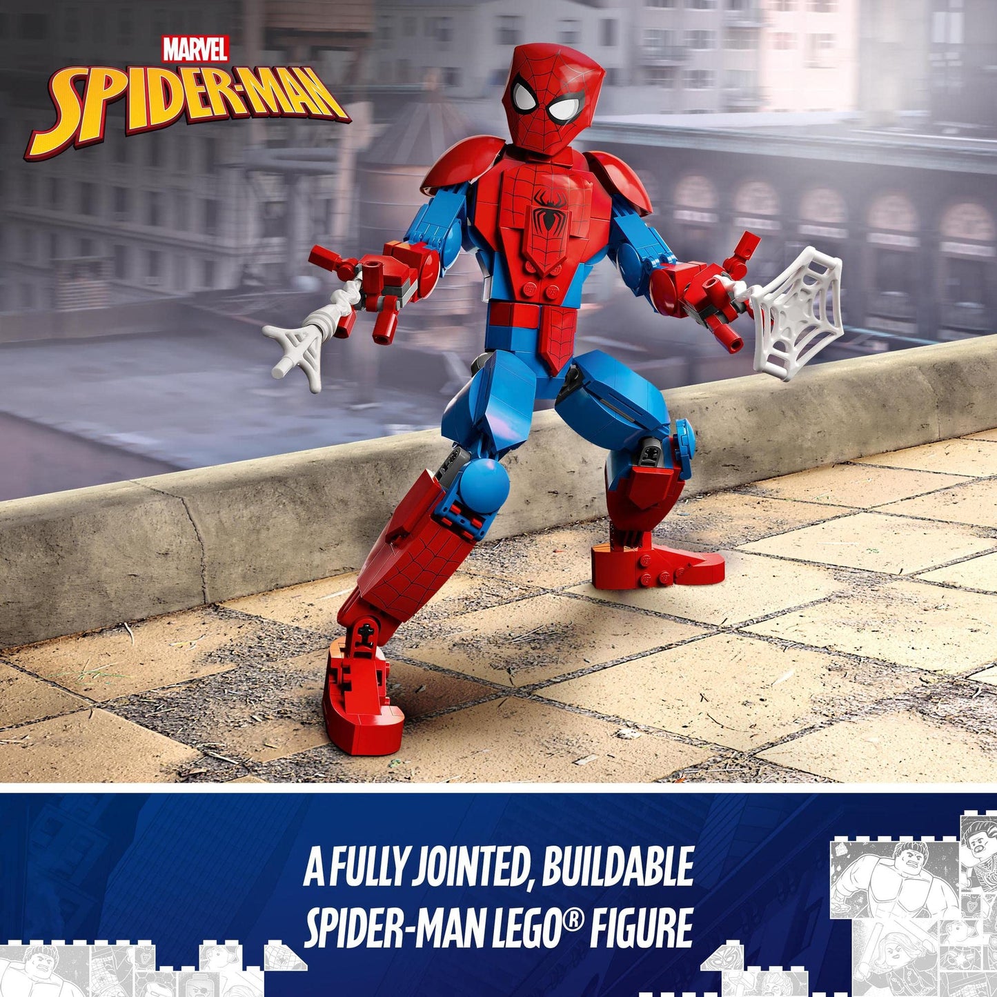 LEGO Marvel Spider-Man Figure, Fully Articulated Action Toy 76226