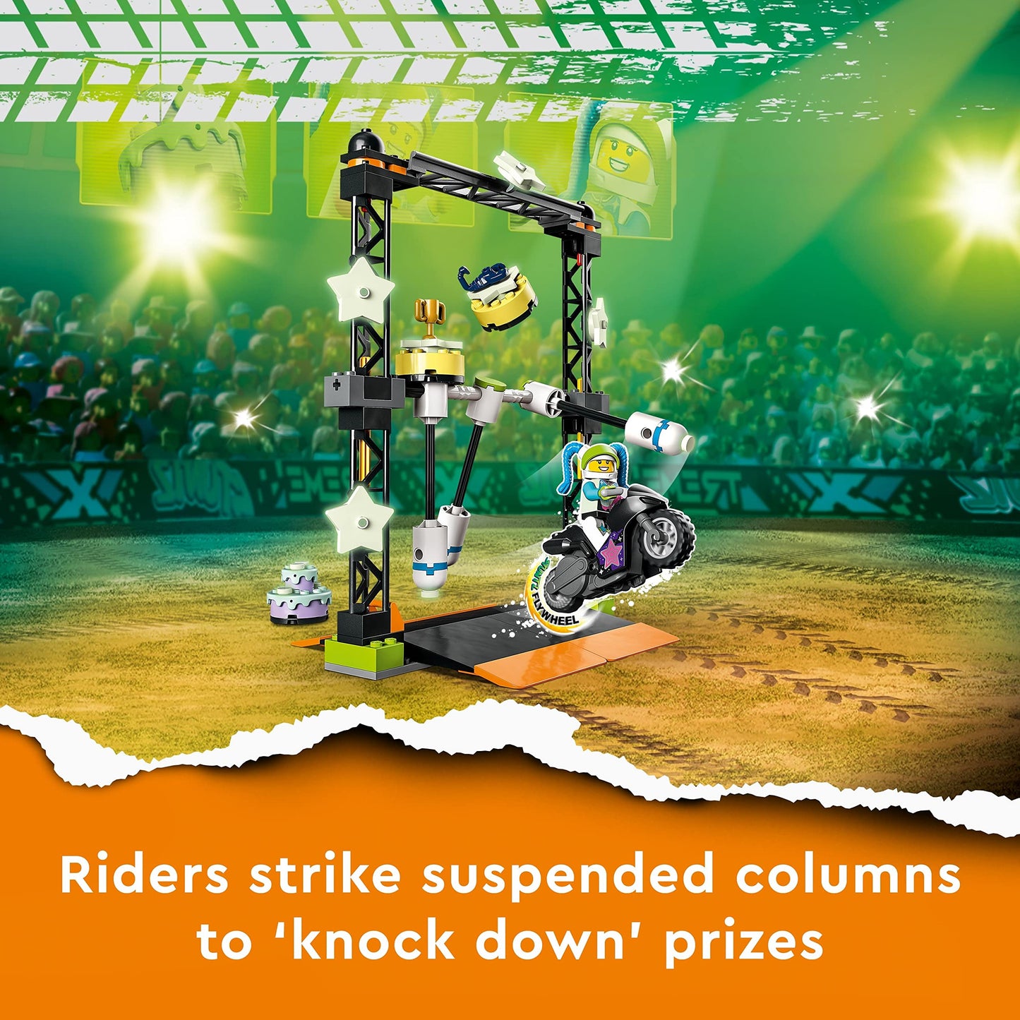 LEGO City Stuntz The Knockdown Stunt Challenge Playset Amazon