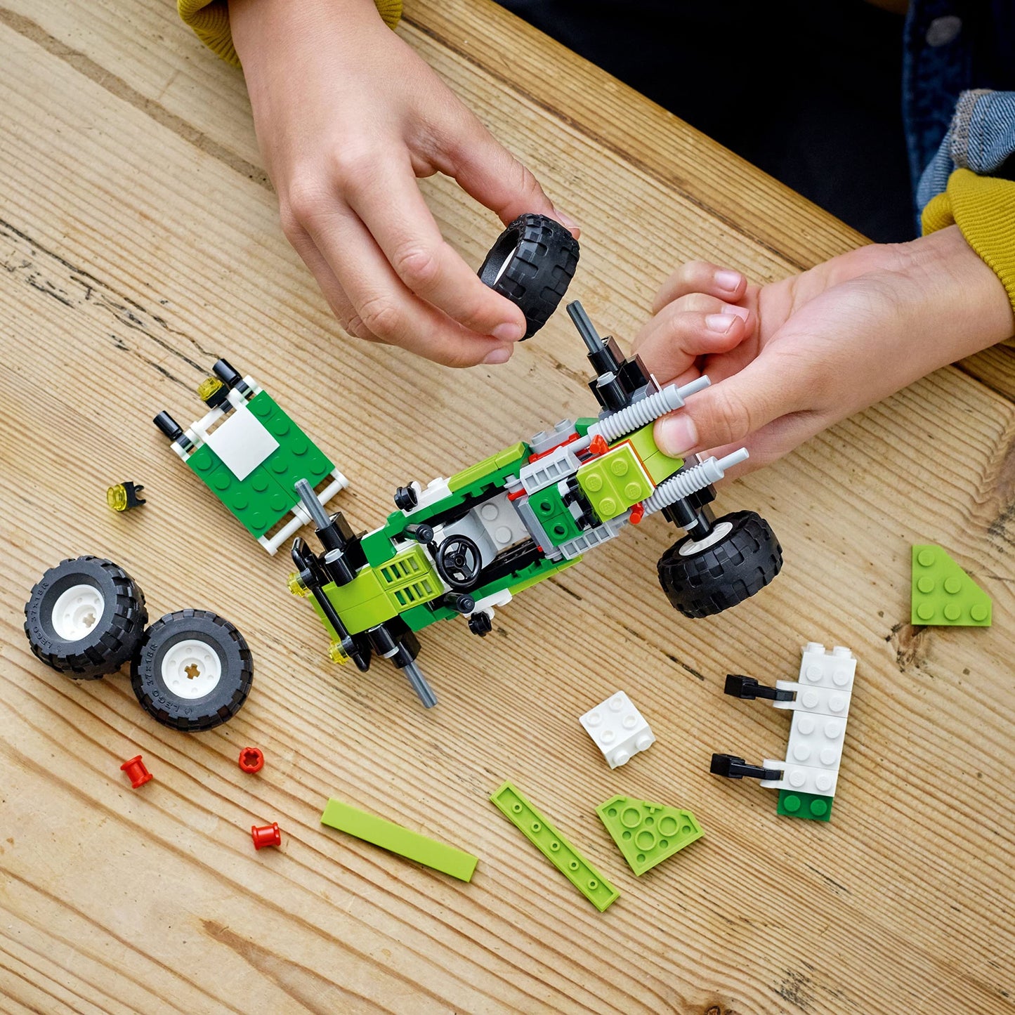 LEGO® Creator 3in1 Off-Road Buggy 31123 Building Kit; Features a Skid Loader and ATV (All-Terrain Vehicle) for Kids Aged 7+