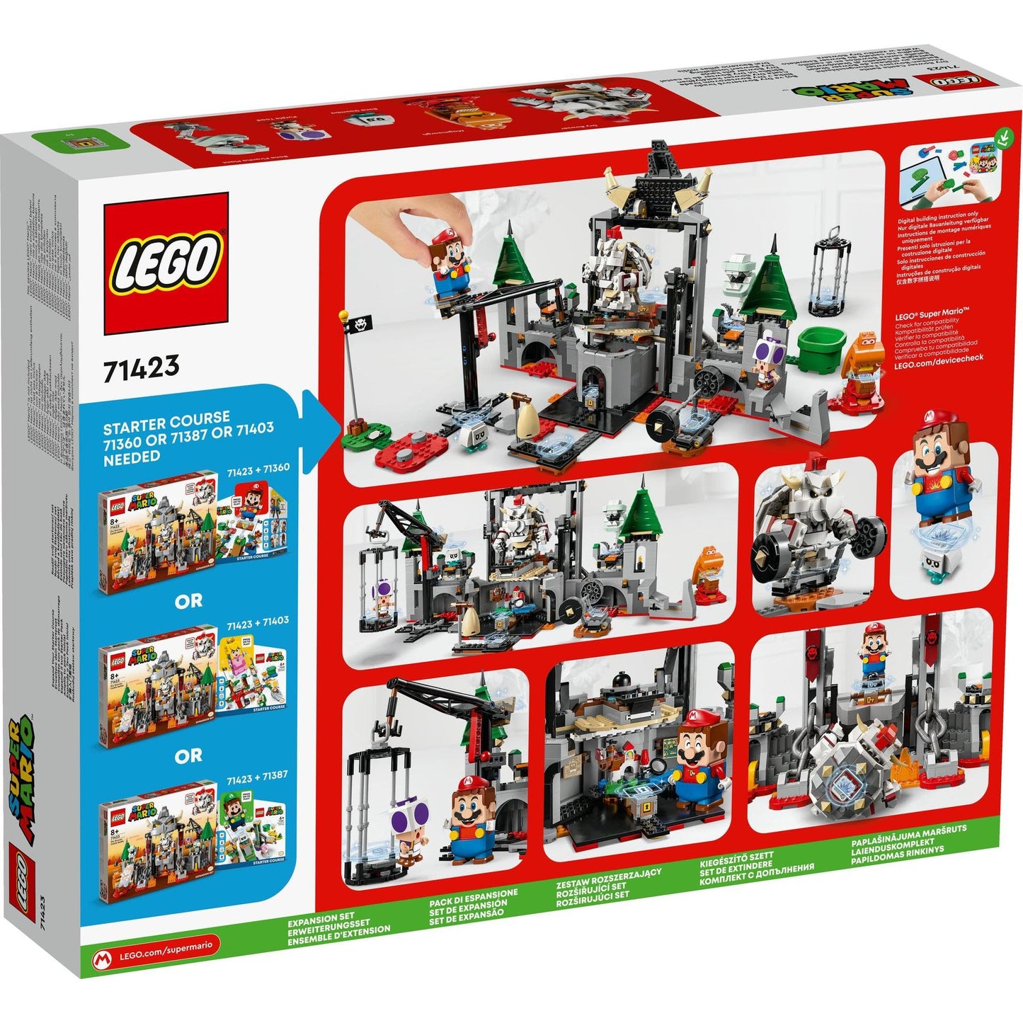 LEGO Super Mario Dry Bowser Castle Battle Expansion Set 71423 Building Toy Amazon