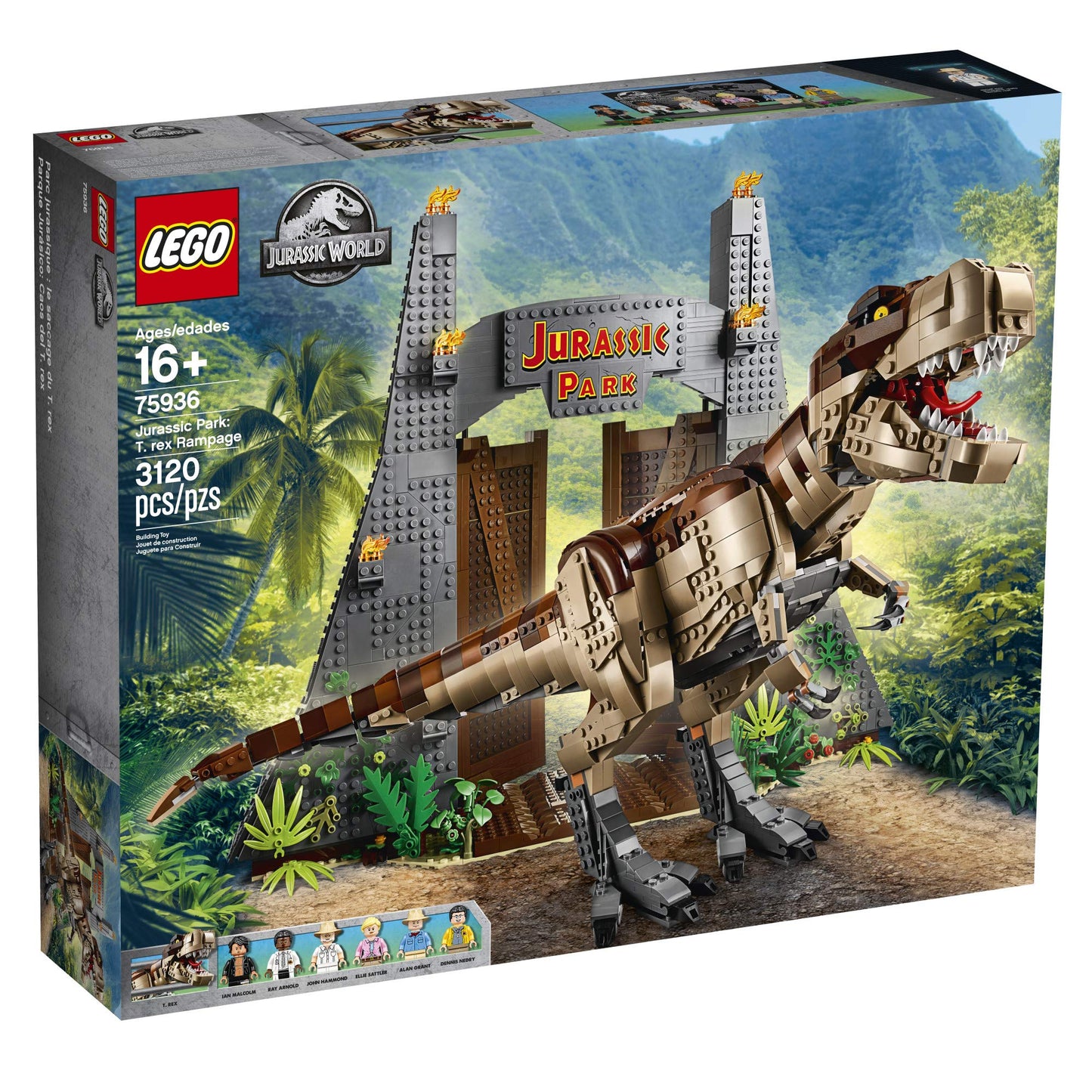 LEGO Jurassic World Jurassic Park: T. rex Rampage 75936 Building Kit Amazon