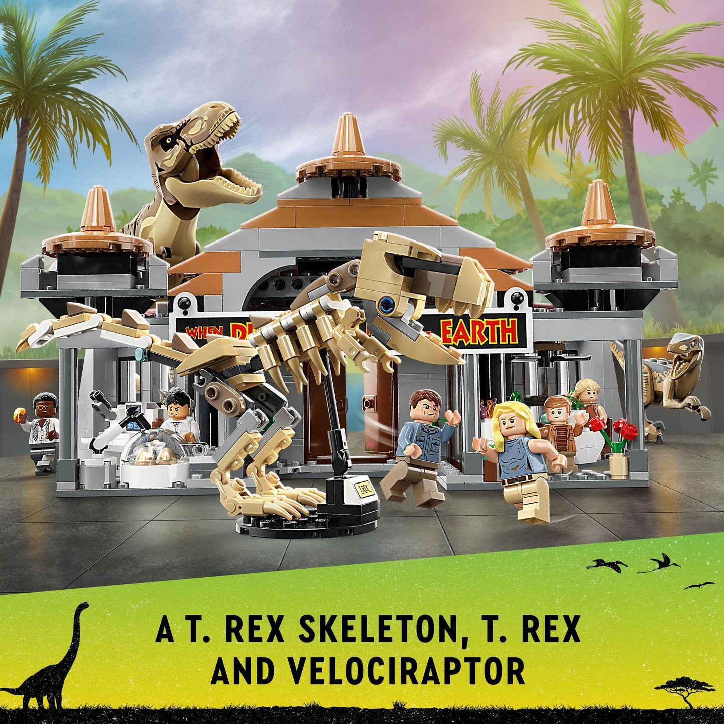 LEGO Jurassic Park Visitor Centre: T. rex & Raptor Attack 76961 Amazon
