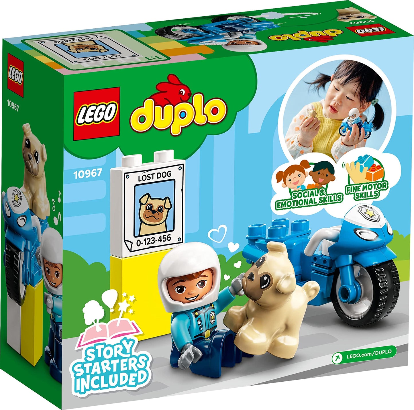 LEGO® DUPLO® Town Rescue Police Motorcycle 10967 Building Toy Amazon