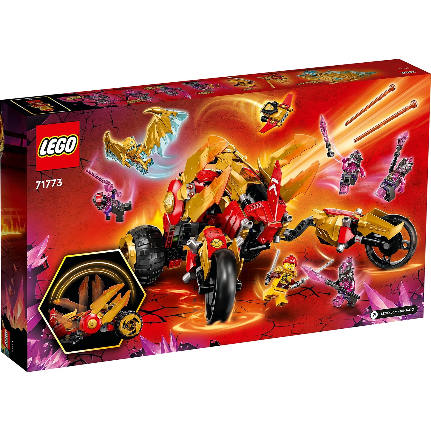 LEGO NINJAGO Kai’s Golden Dragon Raider 71773 Building Kit Amazon