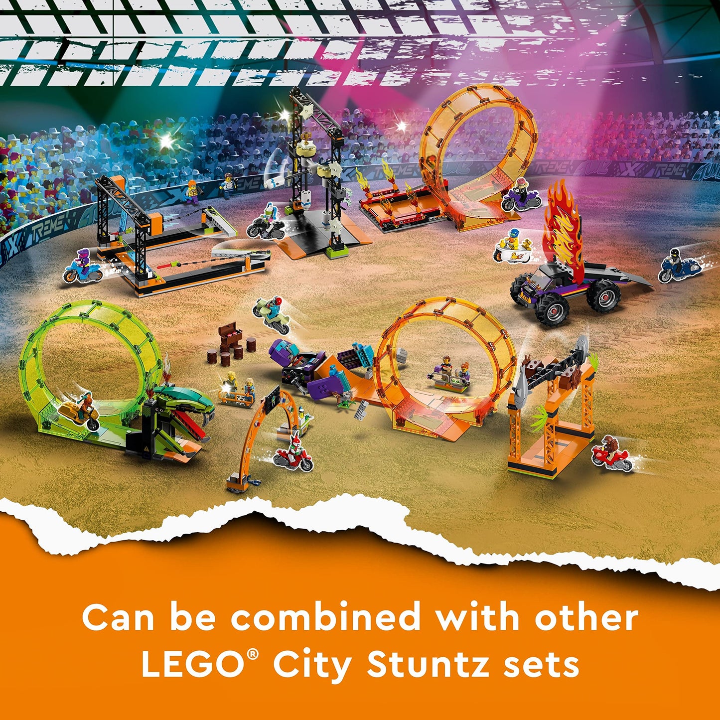 LEGO City Stuntz The Knockdown Stunt Challenge Playset Amazon