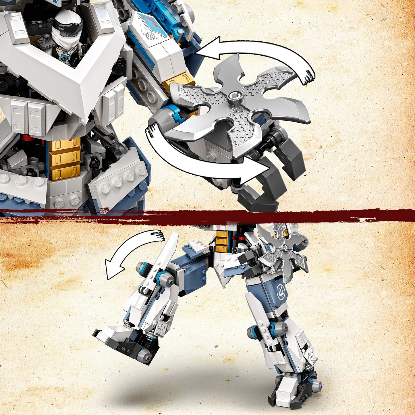 LEGO 71738 NINJAGO Legacy Zane’s Titan Mech Battle Ninja Building Set