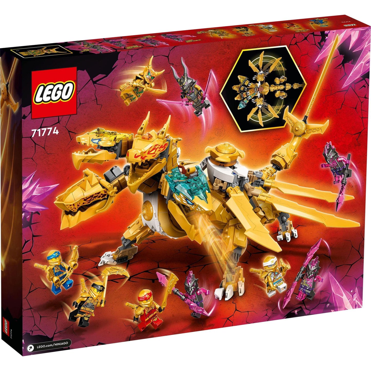 LEGO NINJAGO Lloyd’s Golden Ultra Dragon Building Kit 71774 Amazon