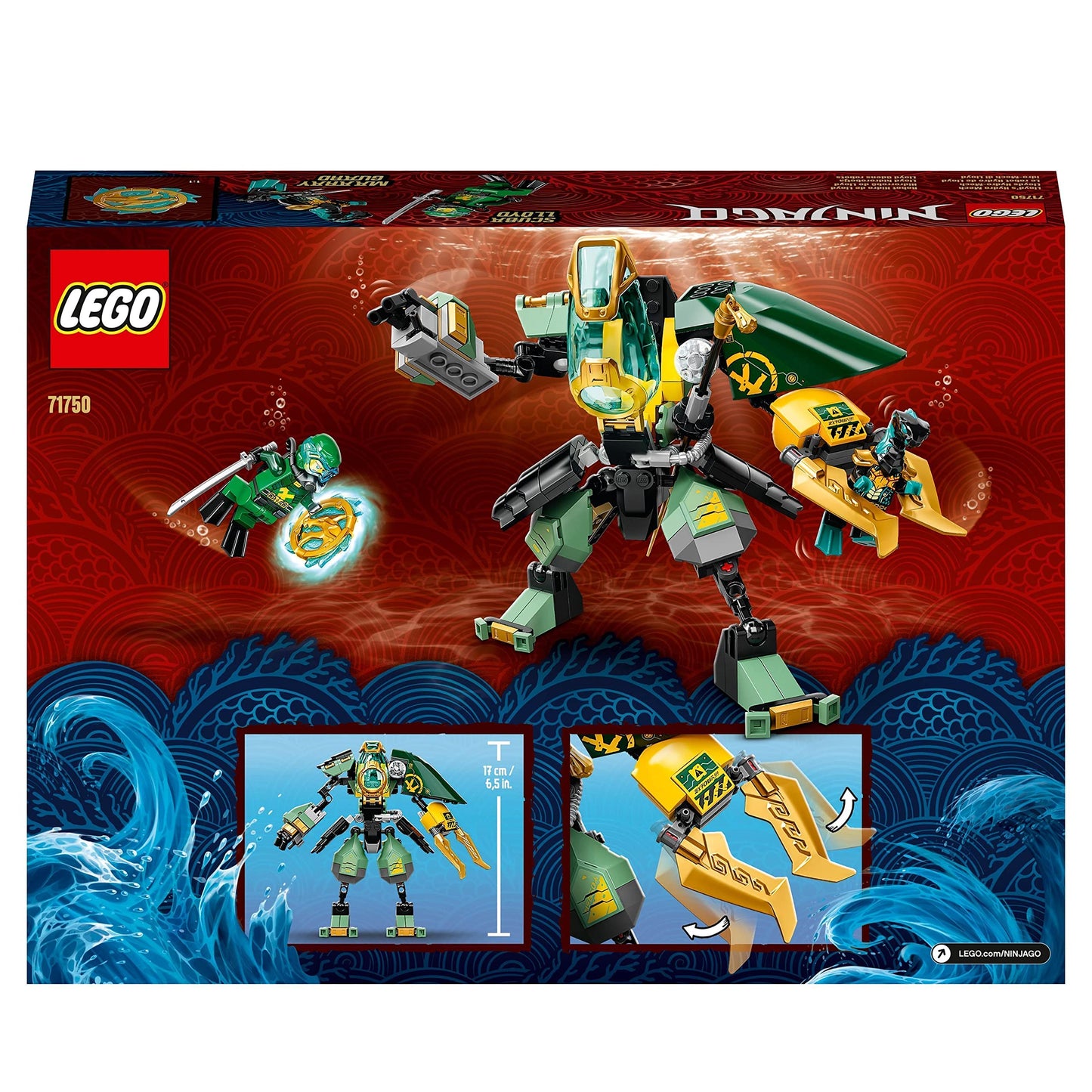 LEGO 71750 NINJAGO Lloyd’s Hydro Mech Action Figure Underwater Building Amazon