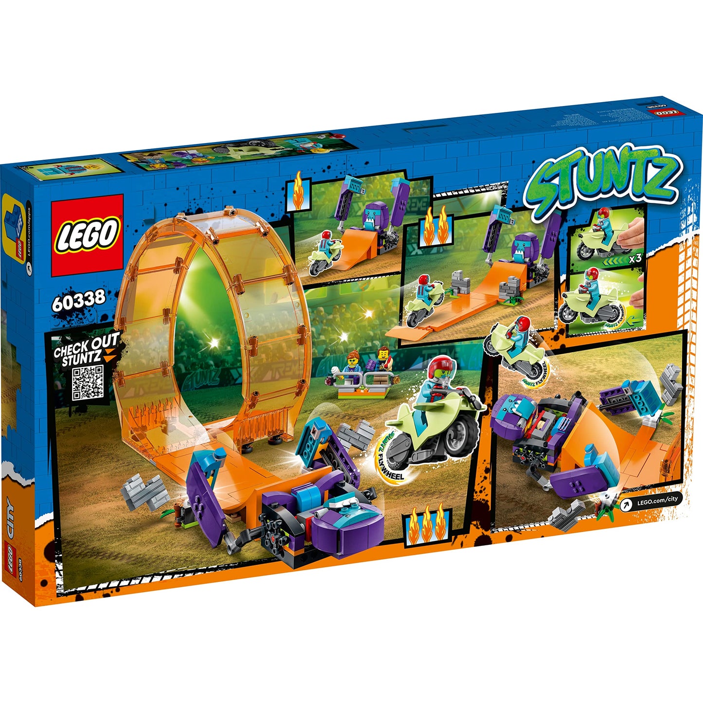 LEGO City Stuntz Smashing Chimpanzee Stunt Loop with Flywheel Toy Amazon