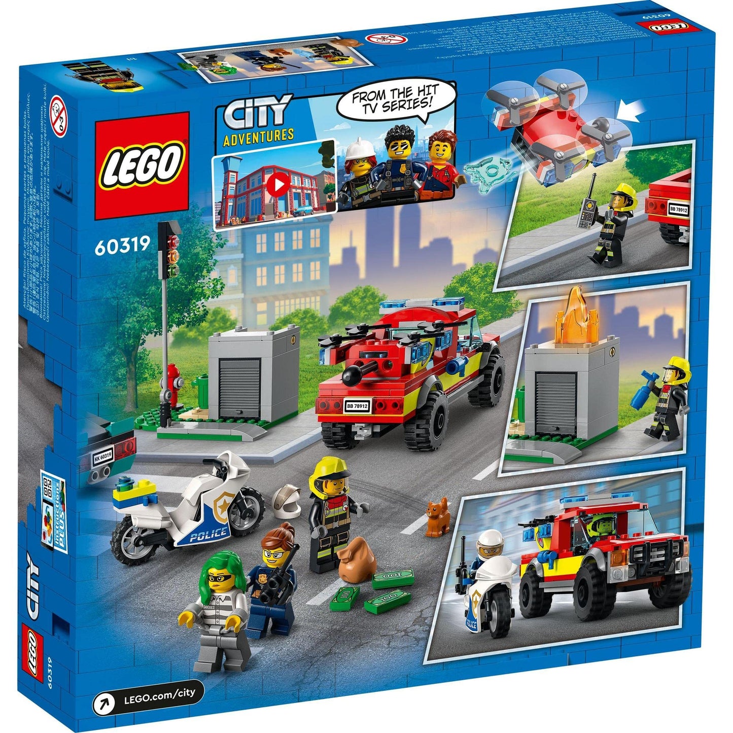 LEGO City Fire Rescue & Police Chase 60319 Kids Building