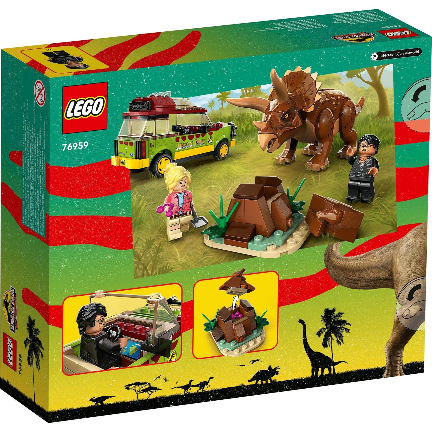 LEGO Jurassic Park Triceratops Research 76959 Building Toy Amazon