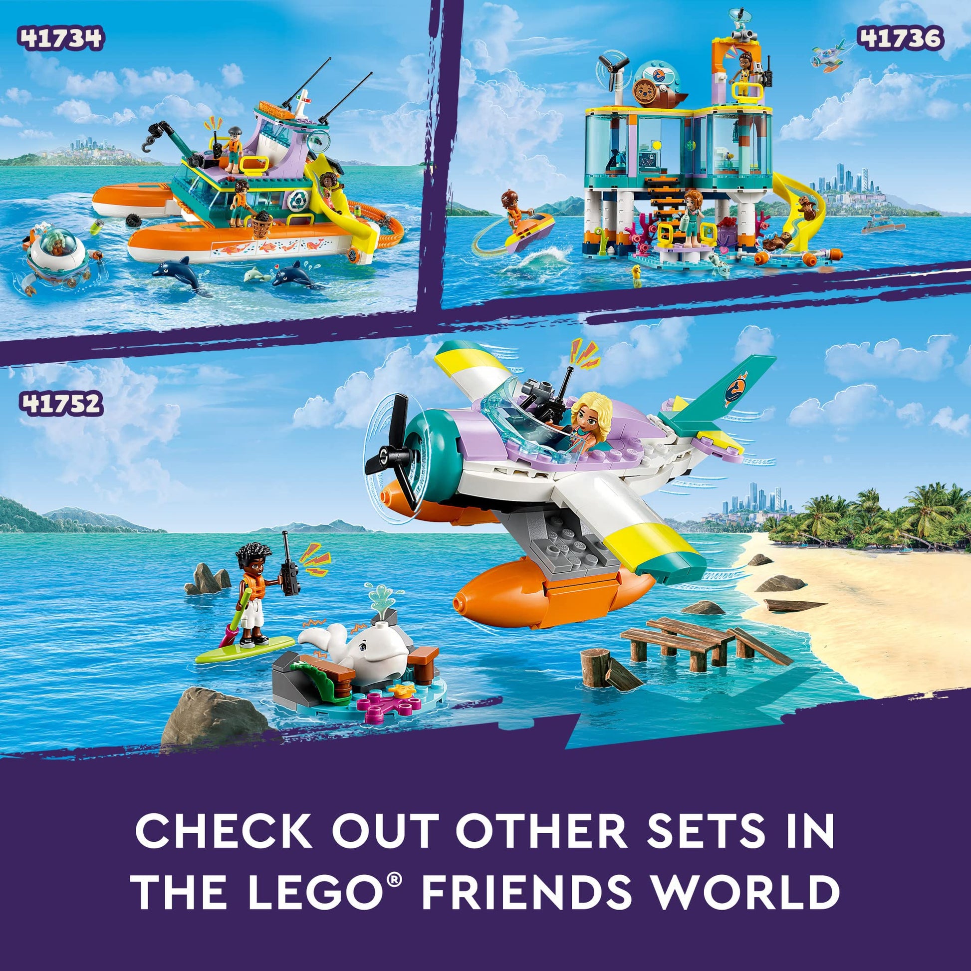 LEGO Friends Sea Rescue Plane 41752 Building Toy Amazon