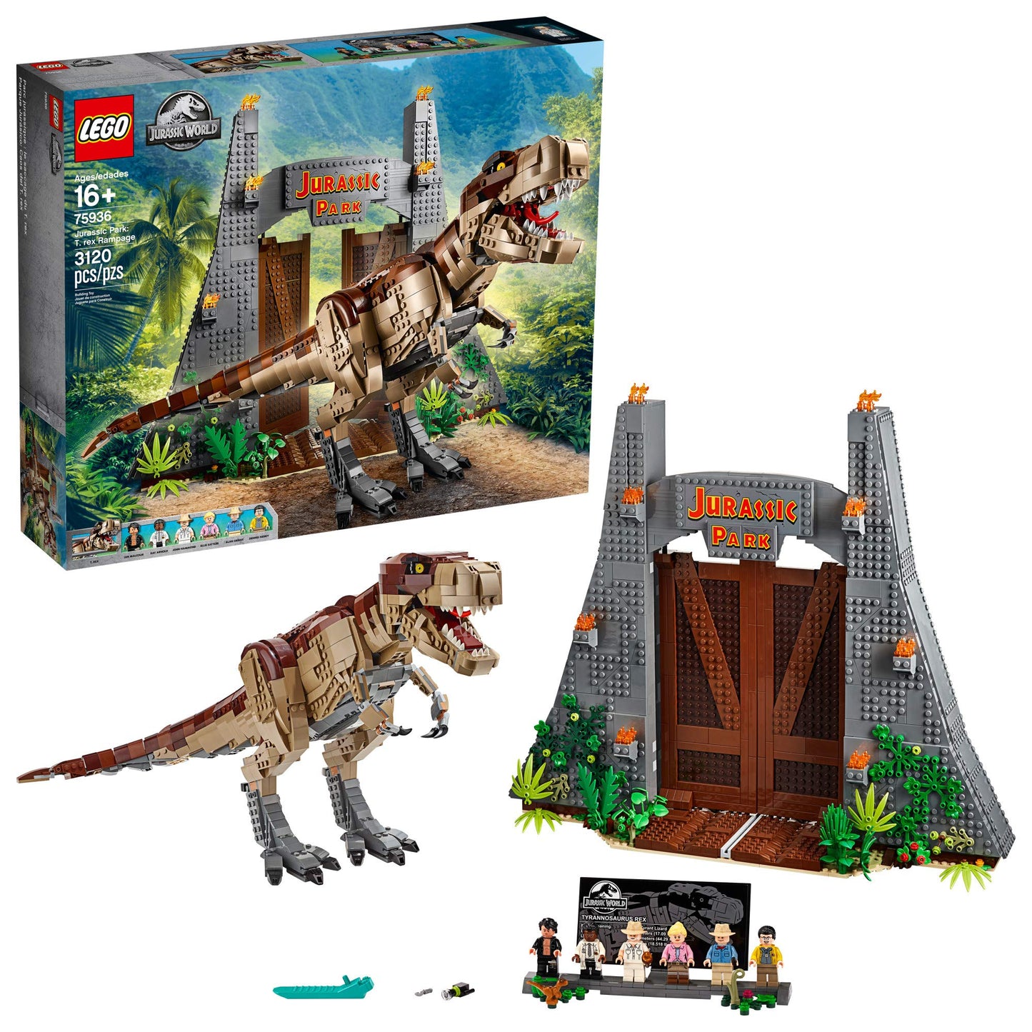 LEGO Jurassic World Jurassic Park: T. rex Rampage 75936 Building Kit Amazon