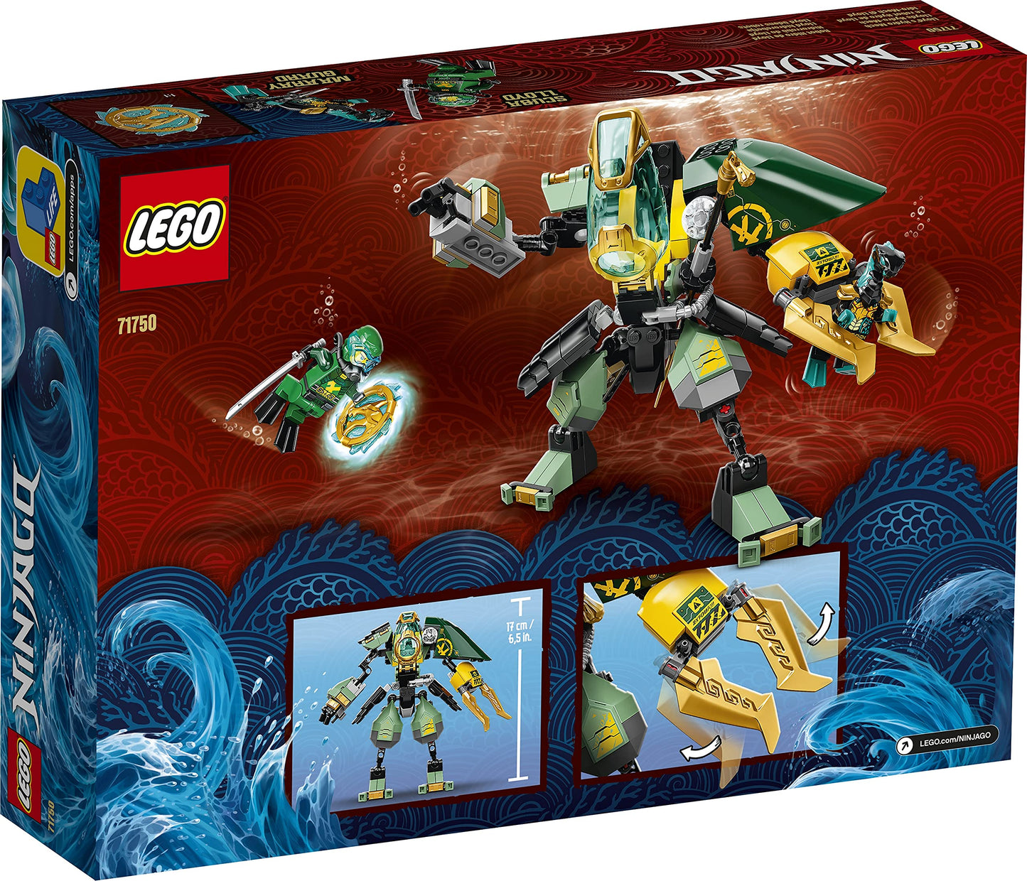 LEGO 71750 NINJAGO Lloyd’s Hydro Mech Action Figure Underwater Building Amazon