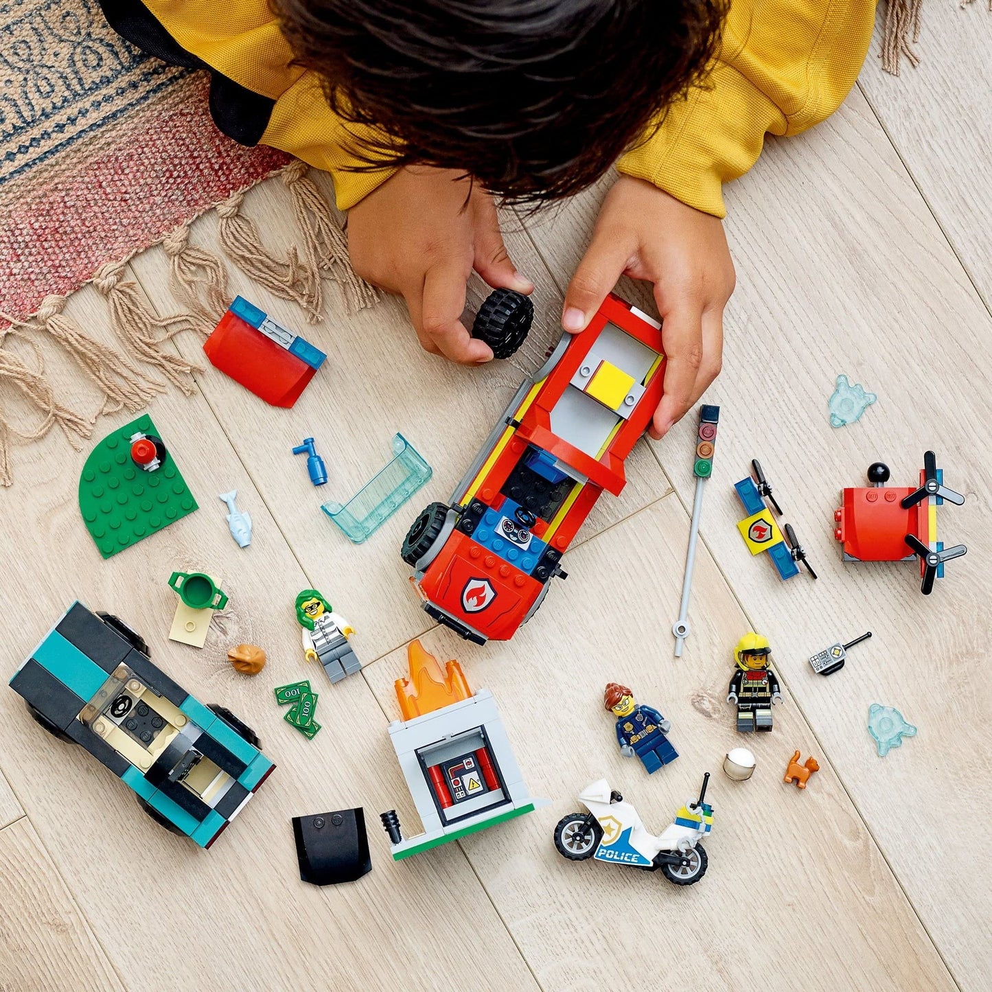 LEGO City Fire Rescue & Police Chase 60319 Kids Building