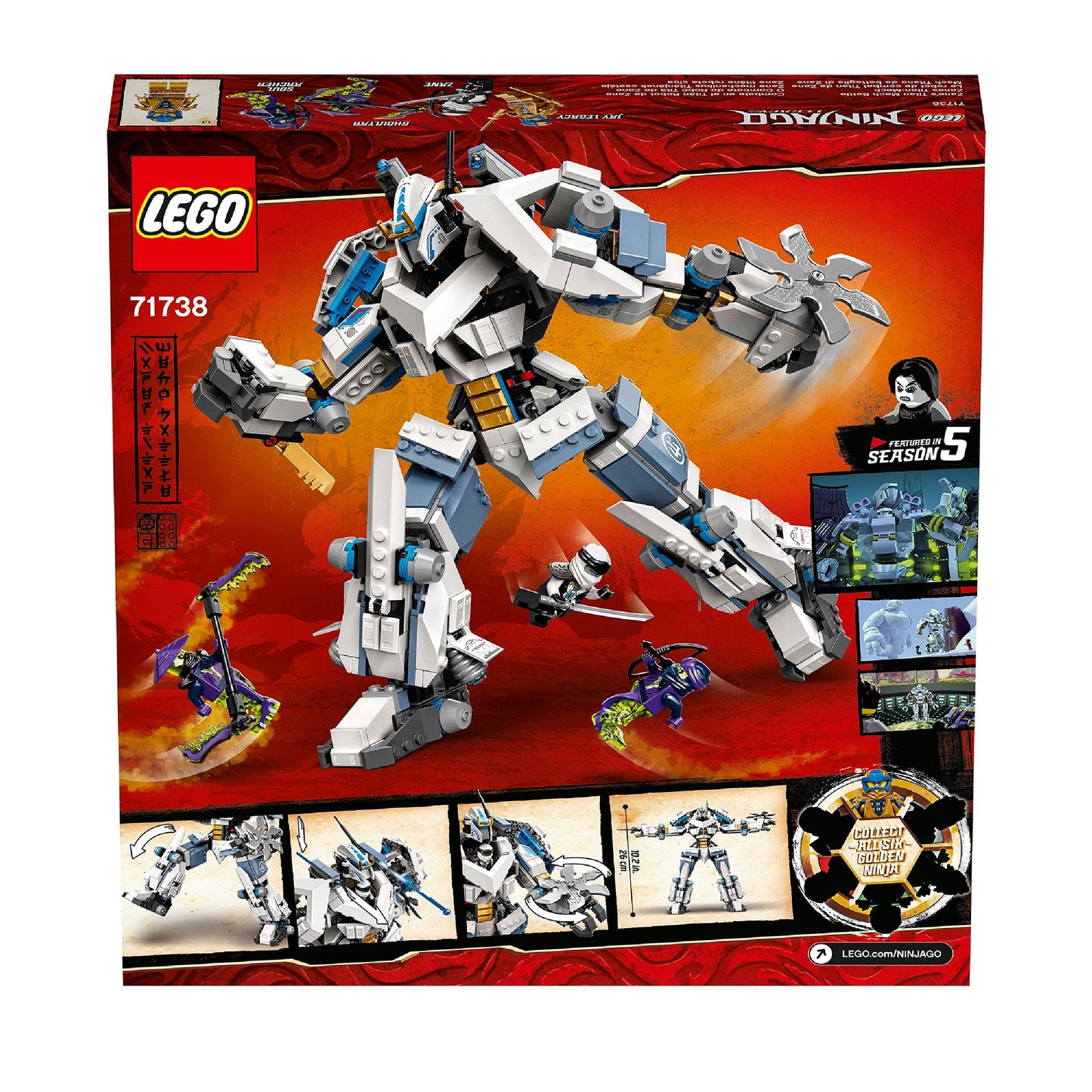 LEGO 71738 NINJAGO Legacy Zane’s Titan Mech Battle Ninja Building Set