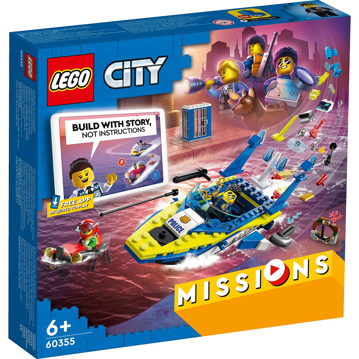 LEGO City Water Police Detective Missions, Interactive Digital Adventure Building 60355 Amazon