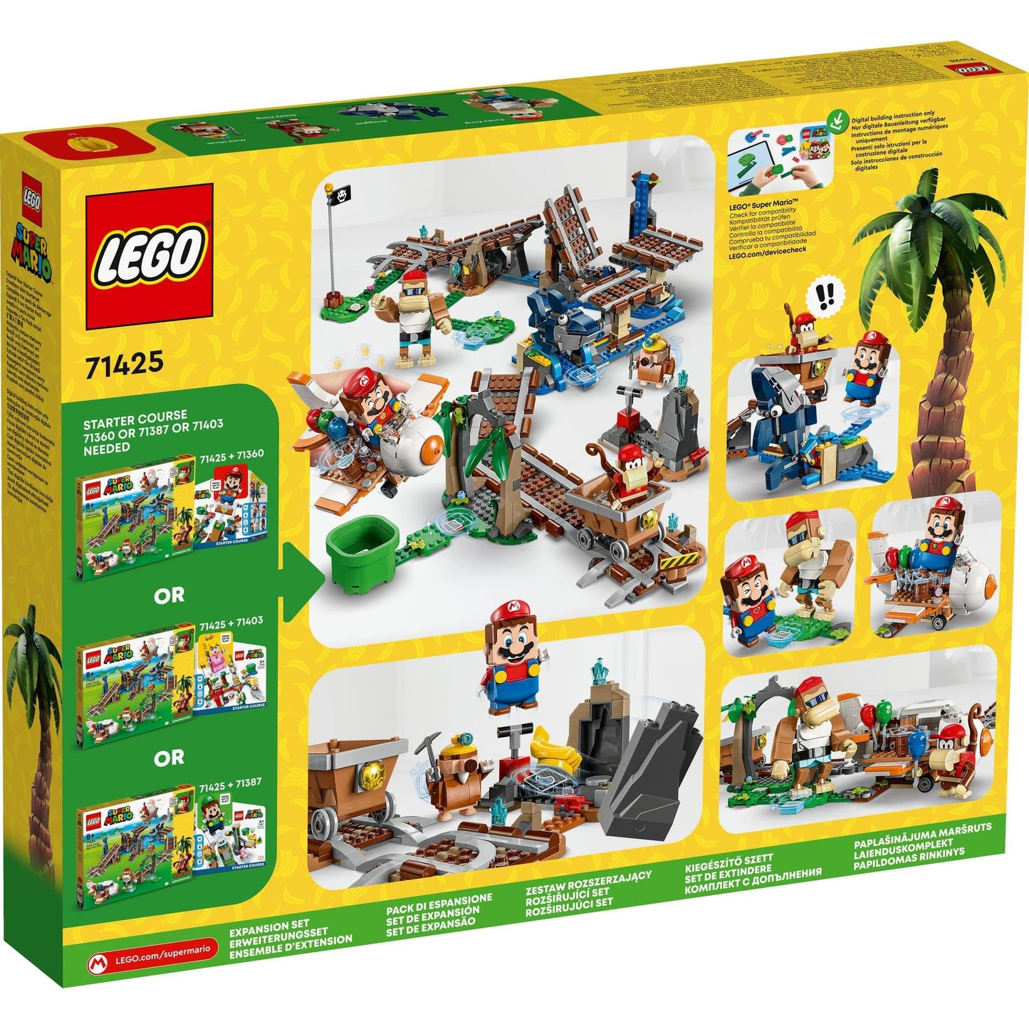 LEGO Super Mario Diddy Kong's Mine Cart Ride Expansion Set 71425 Building Toy Amazon