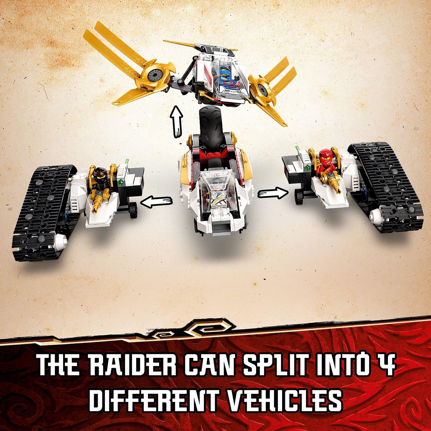 LEGO 71739 NINJAGO Legacy Ultra Sonic Raider 4in1 Vehicle Building Set