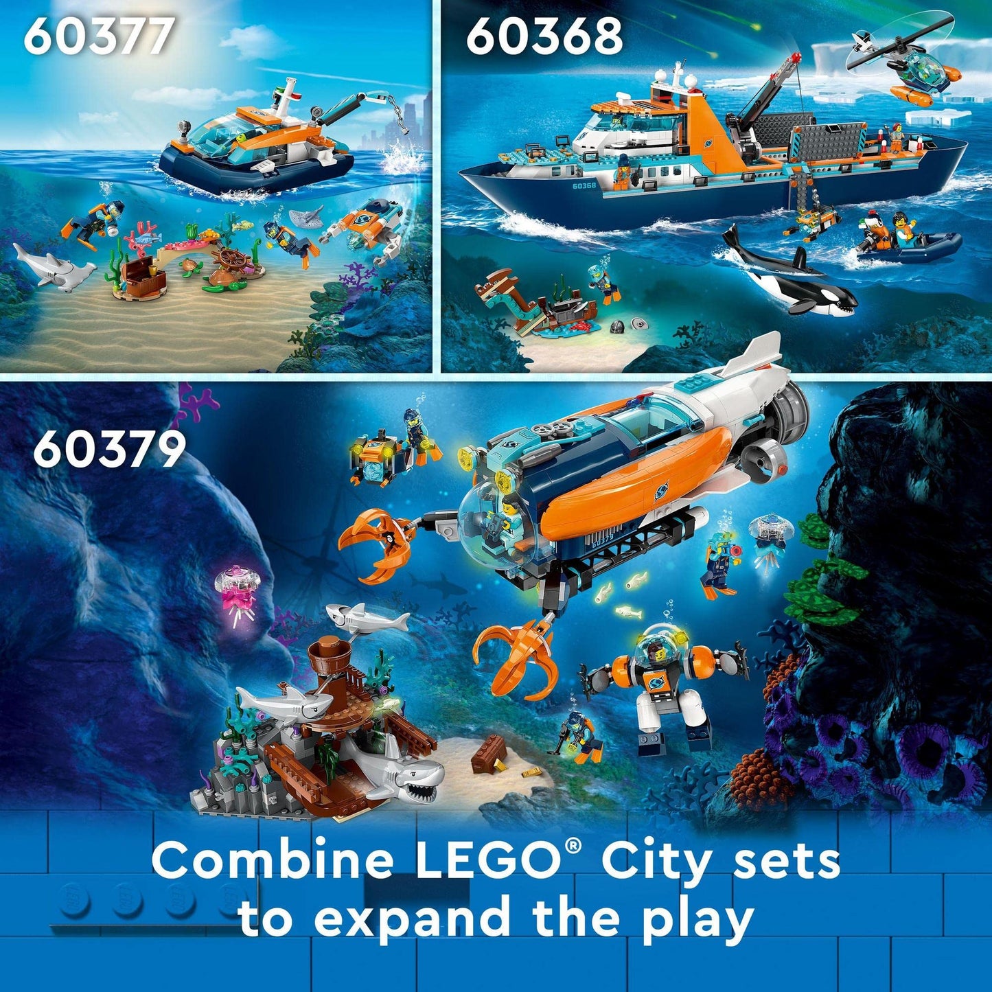 LEGO® City Explorer Diving Boat 60377 Building Toy Amazon