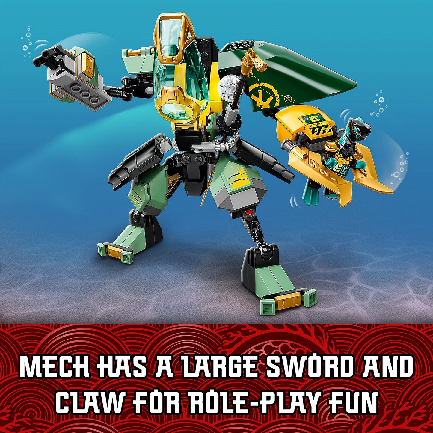 LEGO 71750 NINJAGO Lloyd’s Hydro Mech Action Figure Underwater Building Amazon