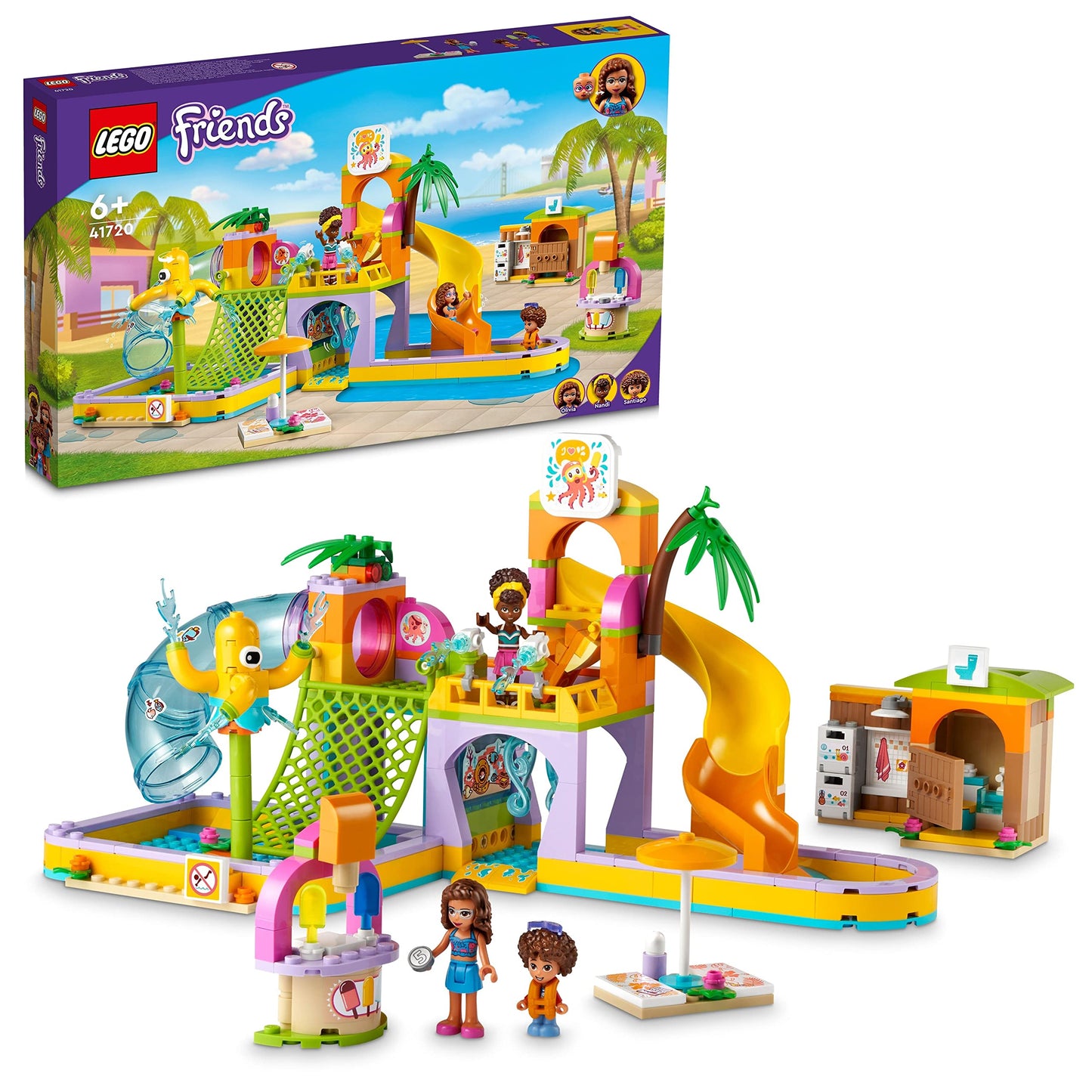 LEGO Friends Water Park Set with Swimming Pool and Slides 41720 Amazon