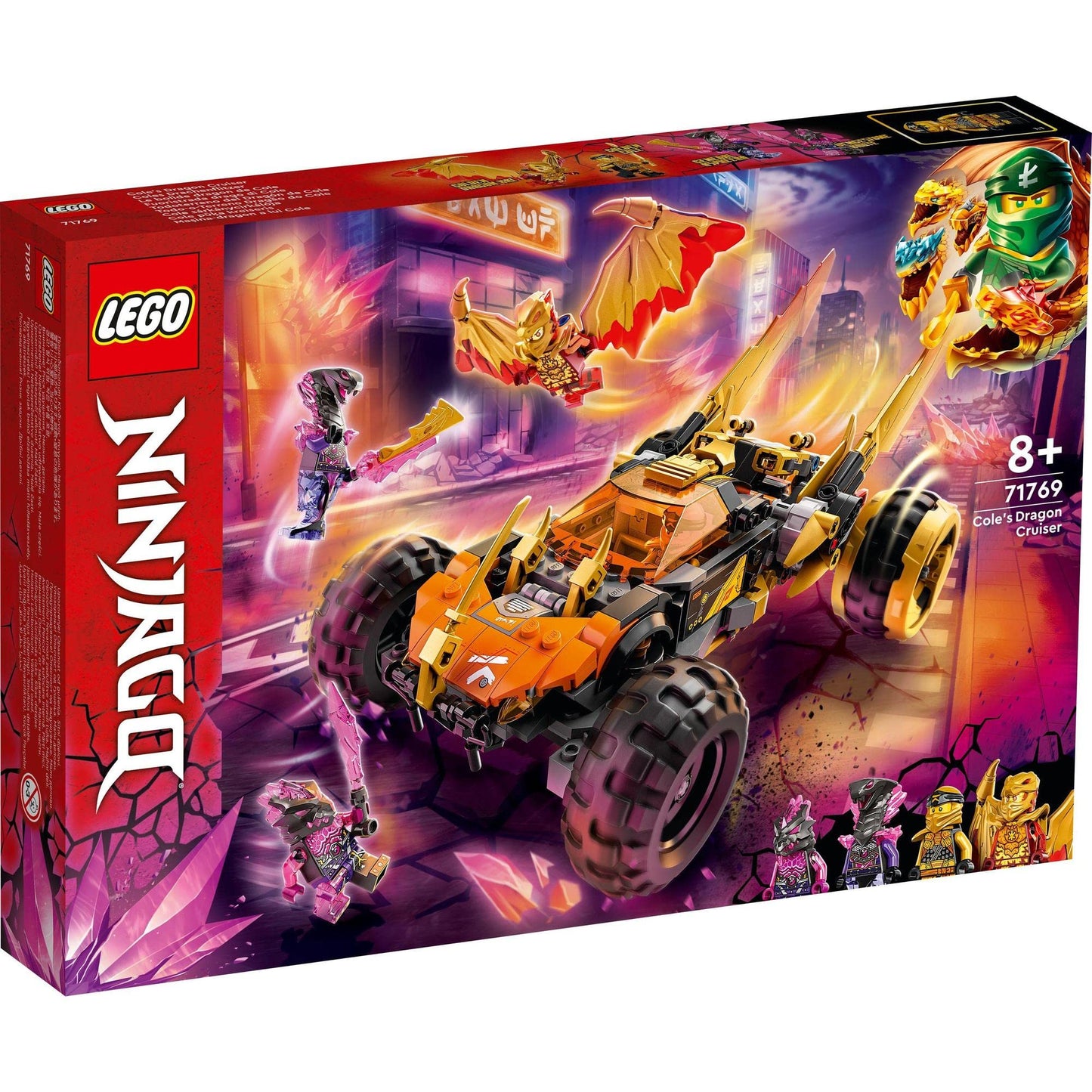 LEGO NINJAGO Cole’s Dragon Cruiser Building Kit; Playset for Ages 8+ Featuring a Ninja Car Toy 71769 Amazon
