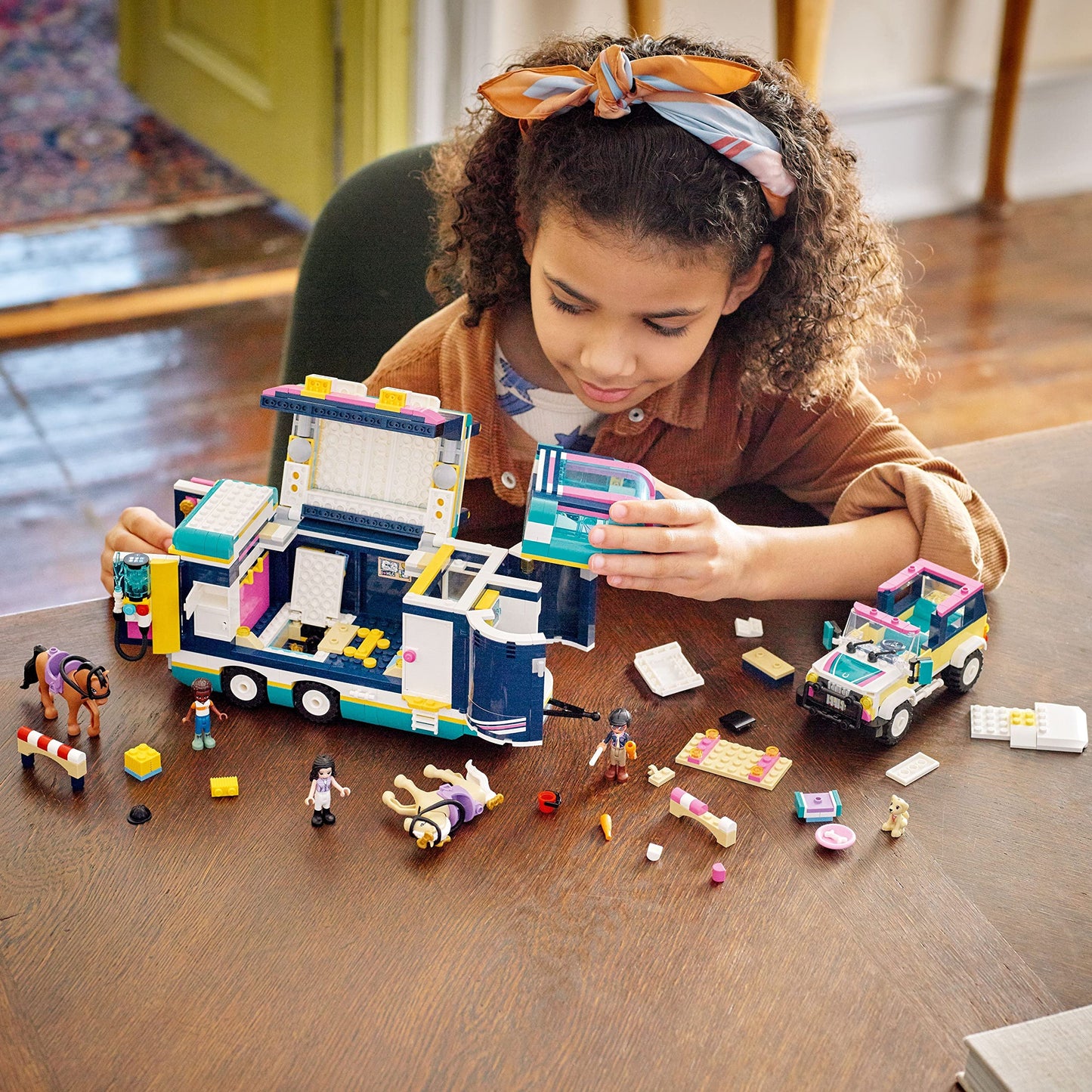 LEGO Friends Horse Show Trailer with 2 Toy Horses 41722 Amazon