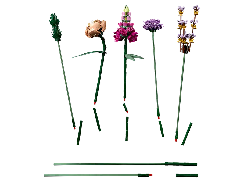  LEGO® Flower Bouquet 10280 with customizable petals, leaves, and lengths of the stems 