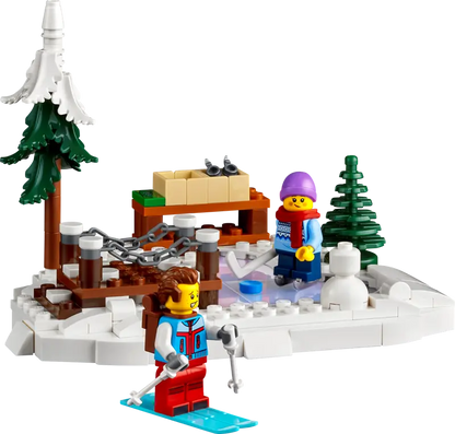 LEGO® ICONS Alpine Lodge 10325 features skating area 