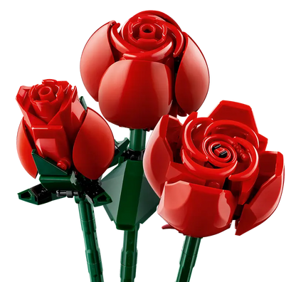 LEGO Botanicals Bouquet of Roses 10328 including 4 in full bloom, 4 blooming and 4 in bud