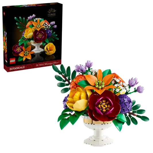 LEGO® Botanicals Flower Arrangement 10345 with packaging