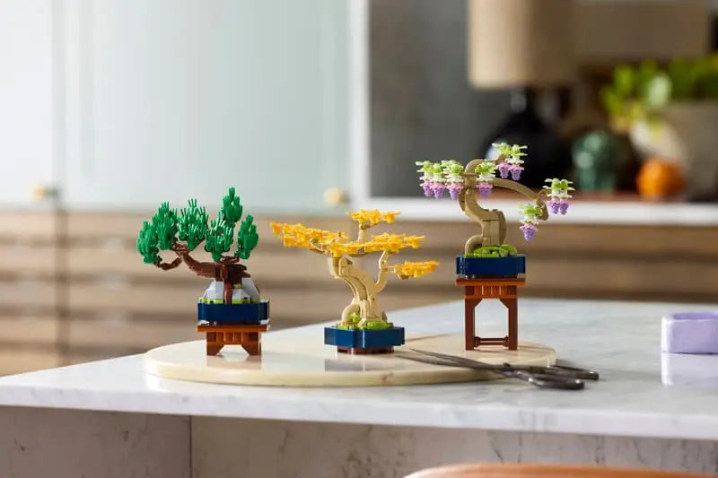 LEGO® Botanicals Mini Bonsai Trees 10373 displayed as home decor