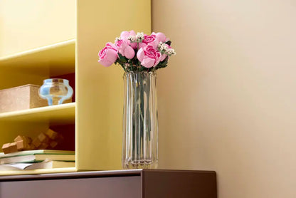 LEGO® Botanicals Bouquet of Pink Roses 10374 in a clear vase