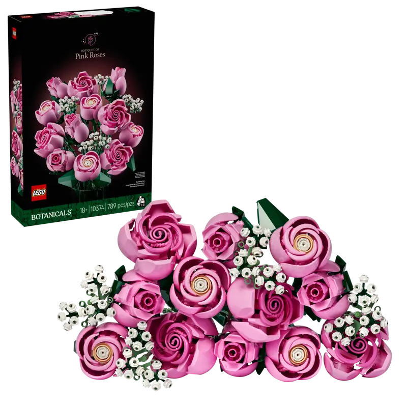 LEGO® Botanicals Bouquet of Pink Roses 10374 with Packaging